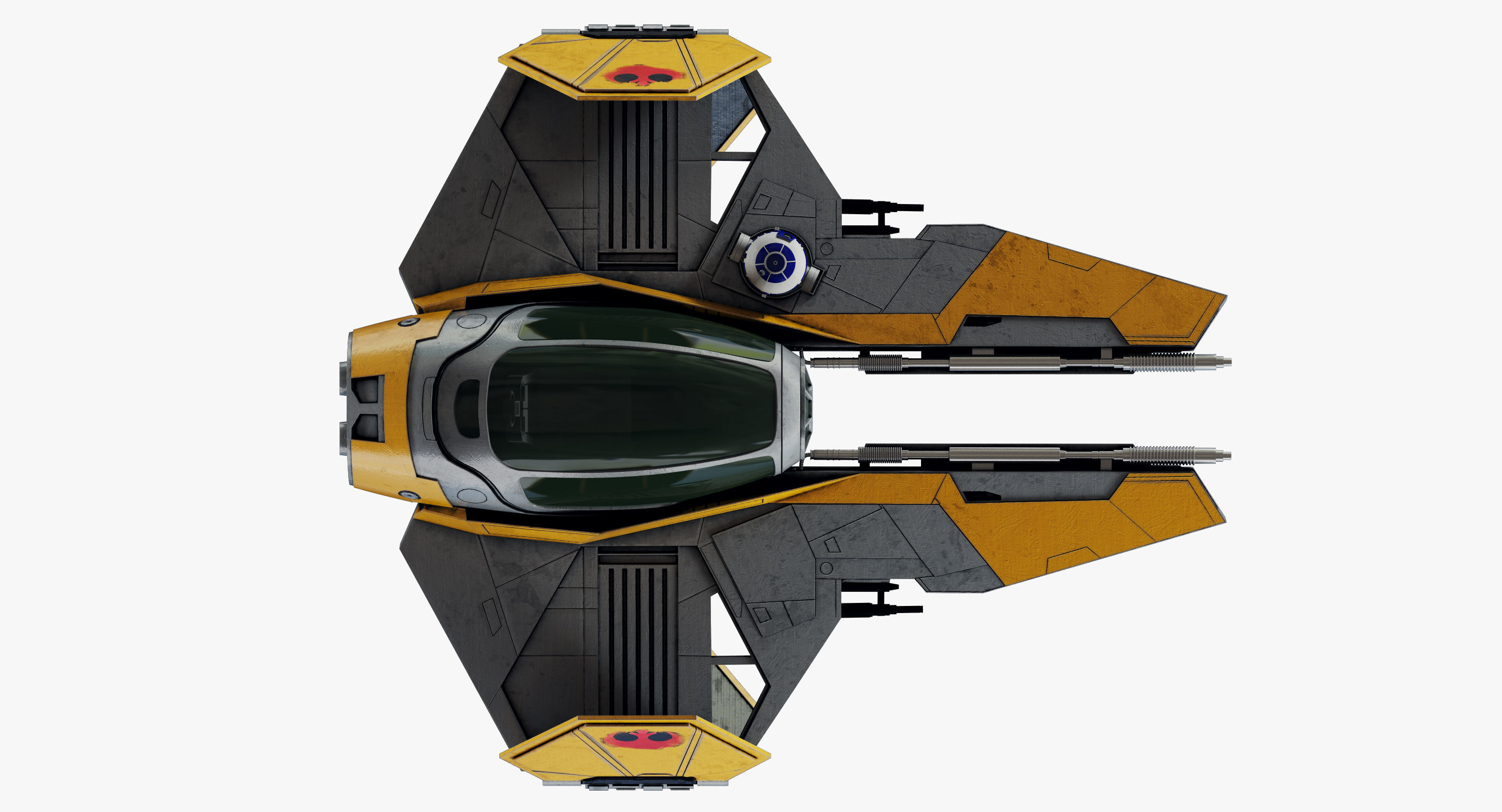 Star Wars ETA-2 Jedi Interceptor 3D model_3