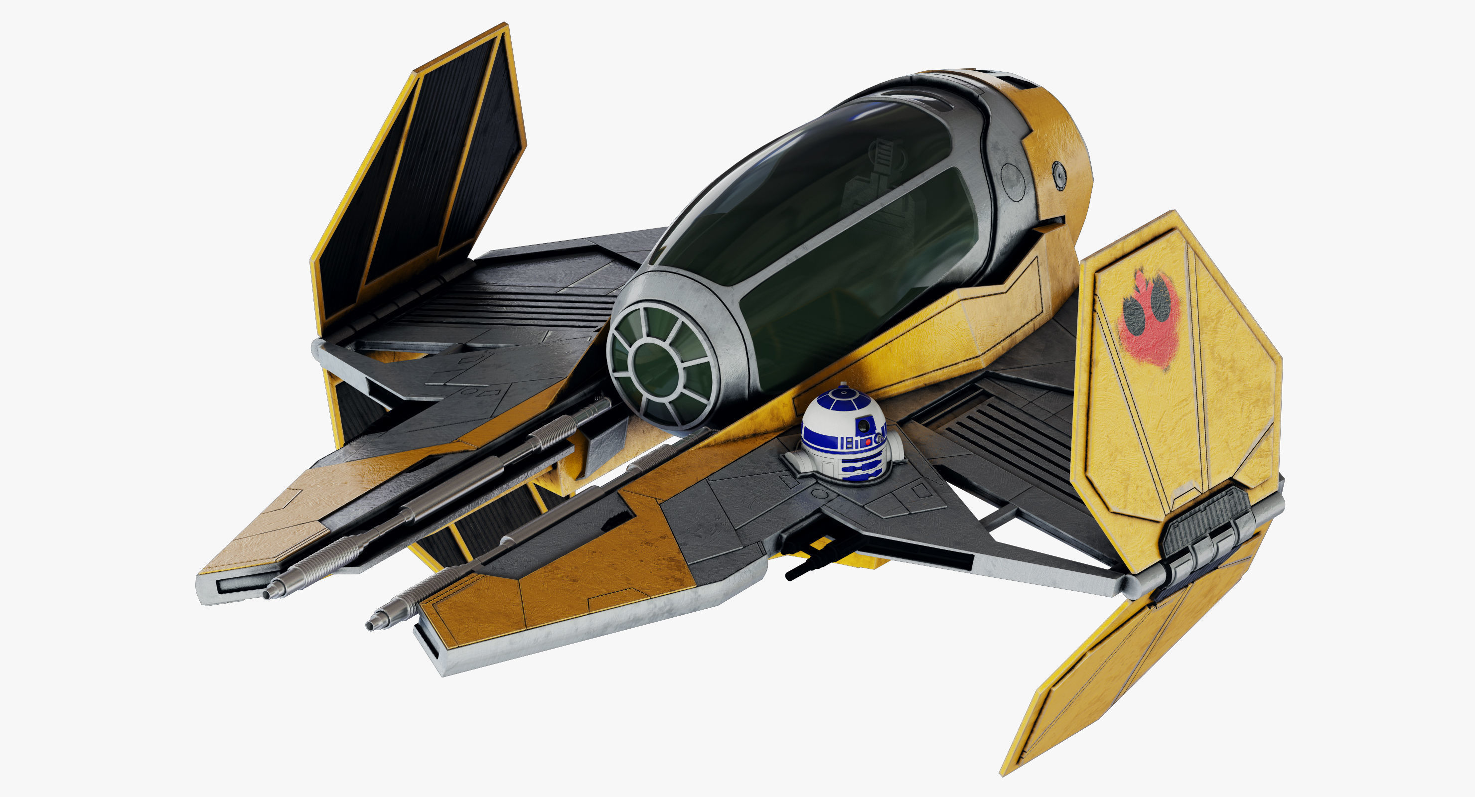 Star Wars ETA-2 Jedi Interceptor 3D model_2