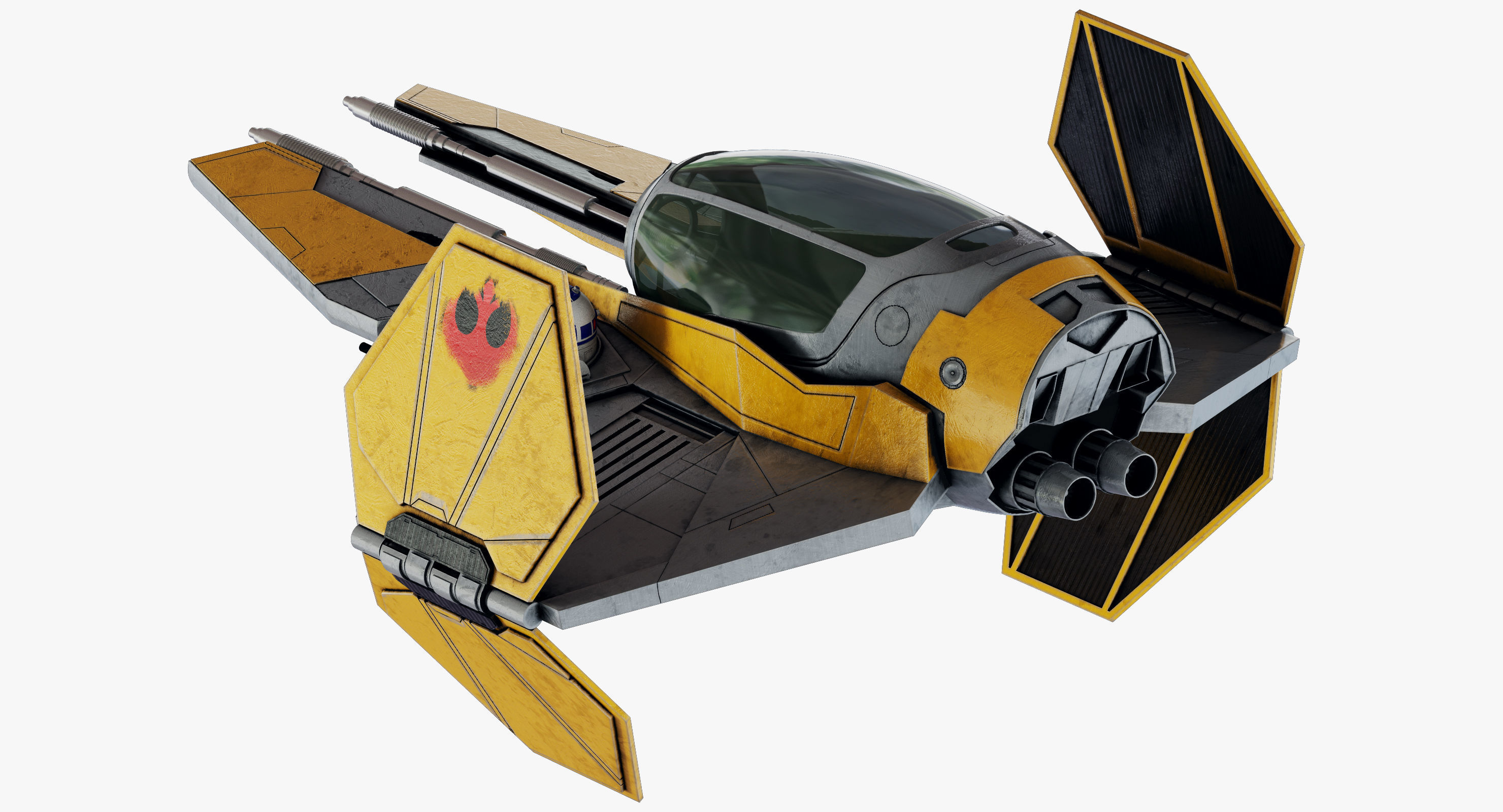 Star Wars ETA-2 Jedi Interceptor 3D model_1