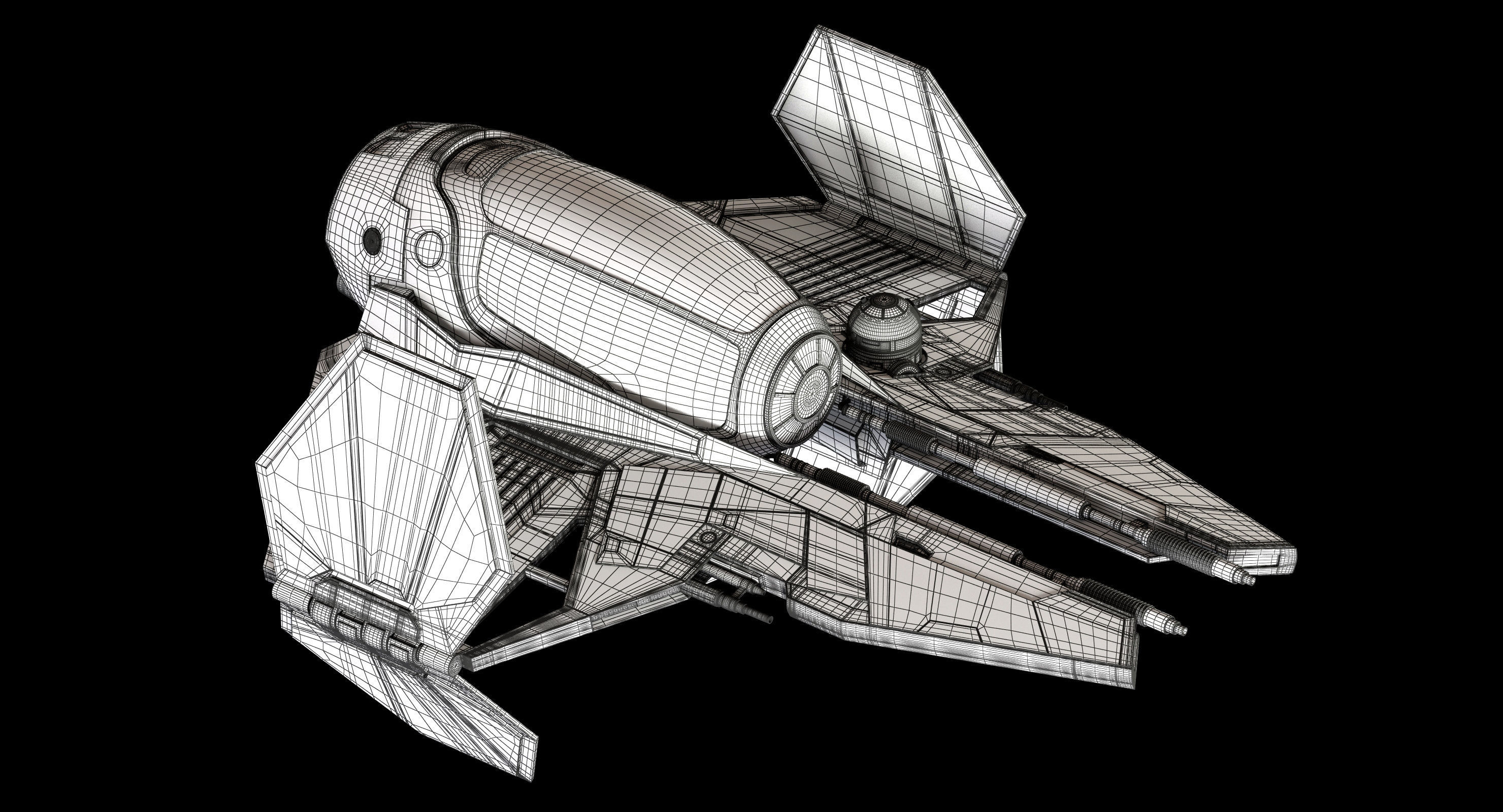 Star Wars ETA-2 Jedi Interceptor 3D model_16