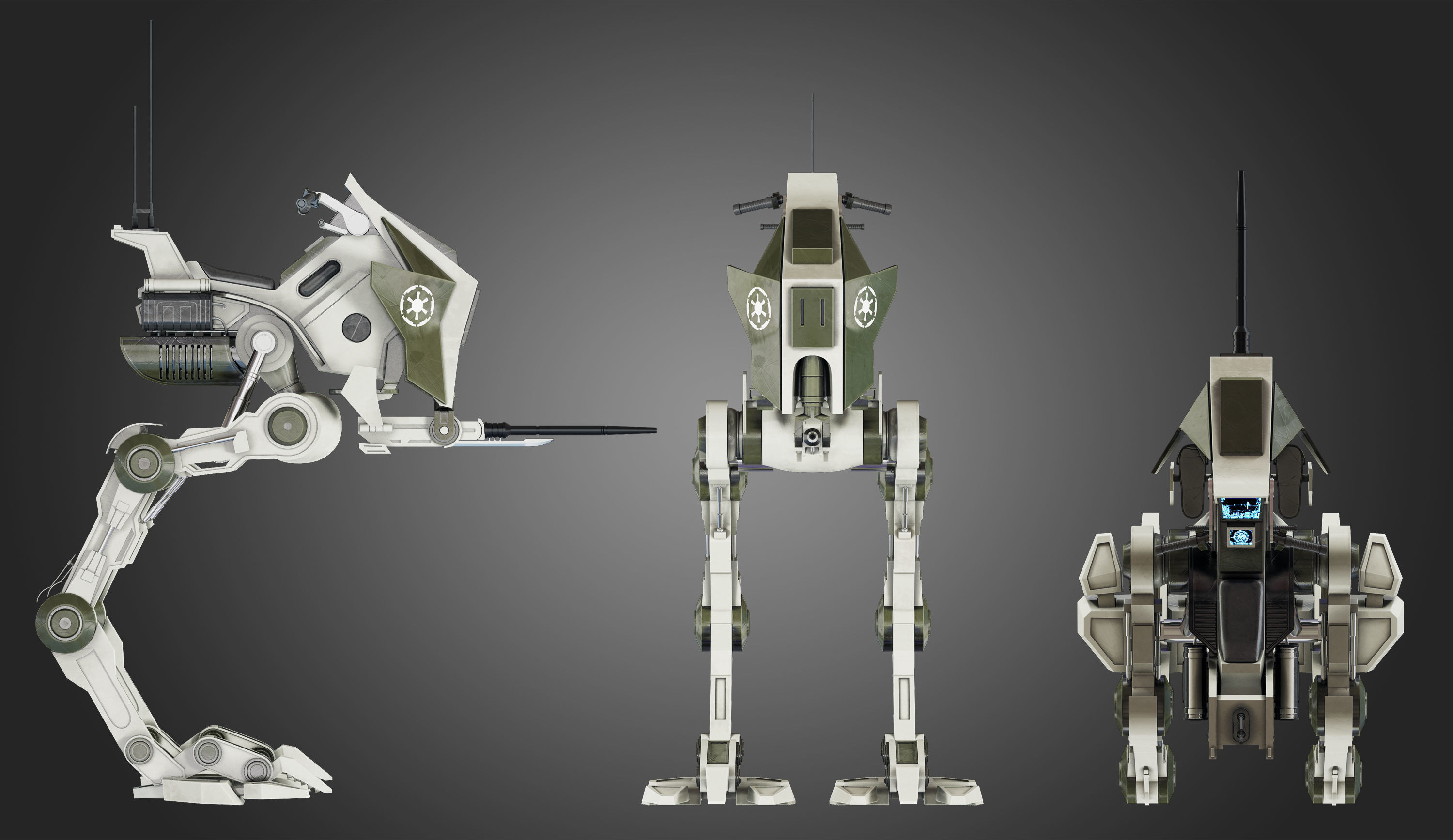 Star Wars AT-RT Walker  3D model_3