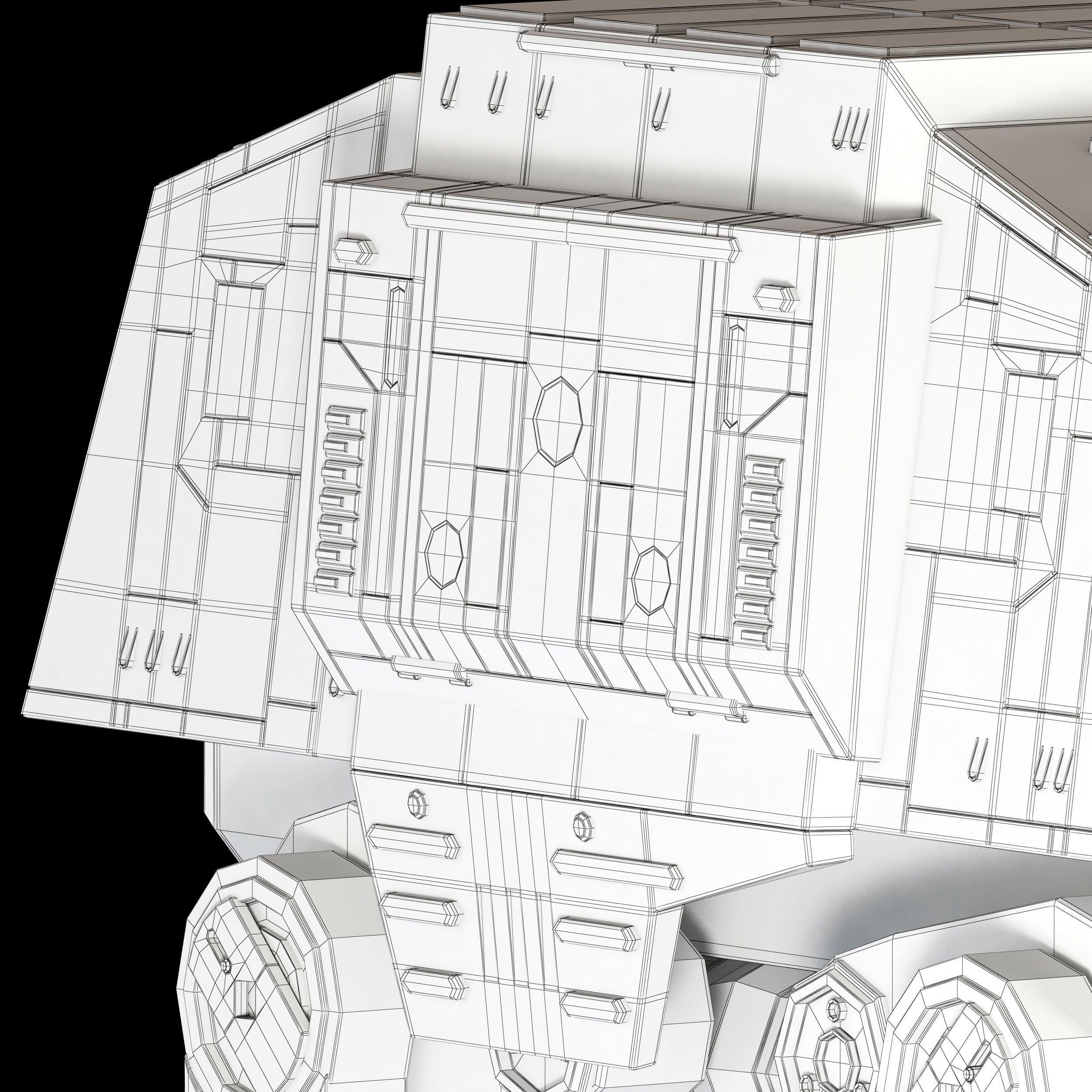 Star Wars AT-ACT walker 3D model_30