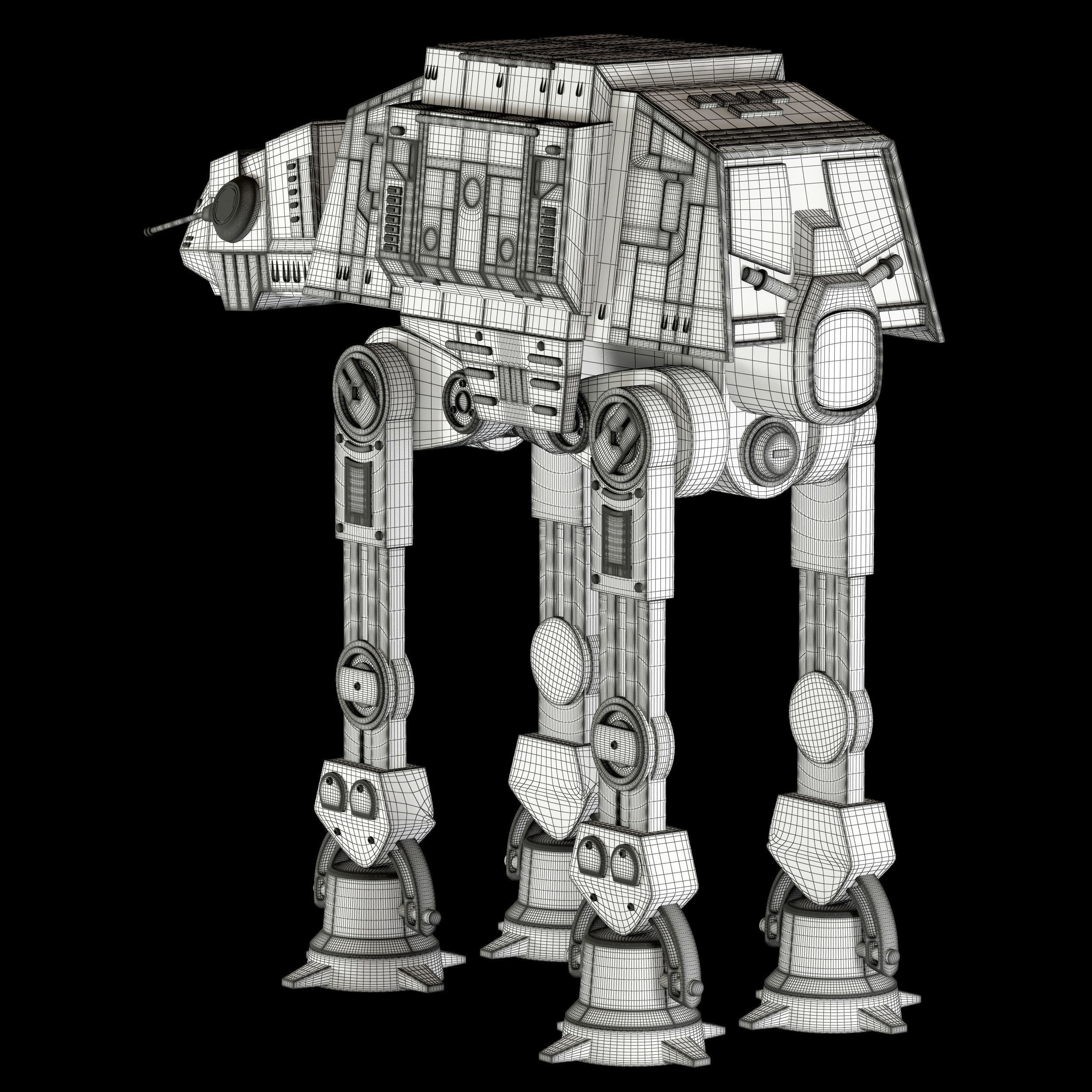 Star Wars AT-ACT walker 3D model_19