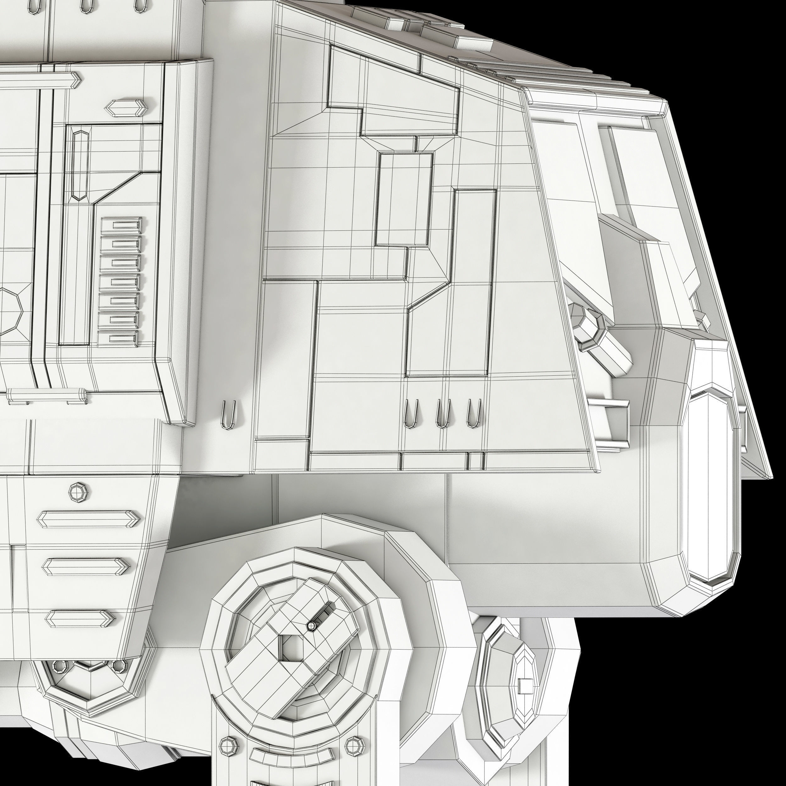 Star Wars AT-ACT walker 3D model_36