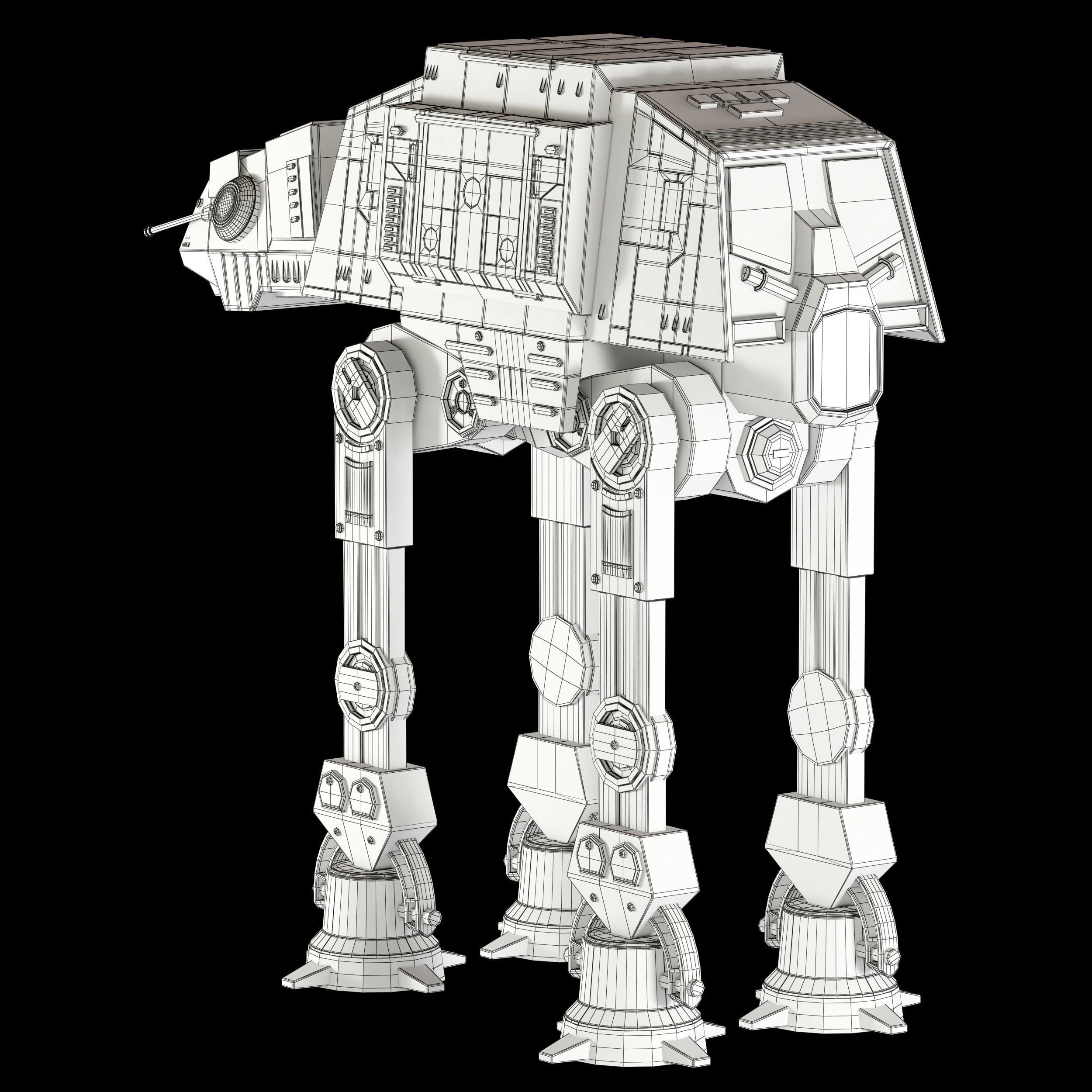 Star Wars AT-ACT walker 3D model_20