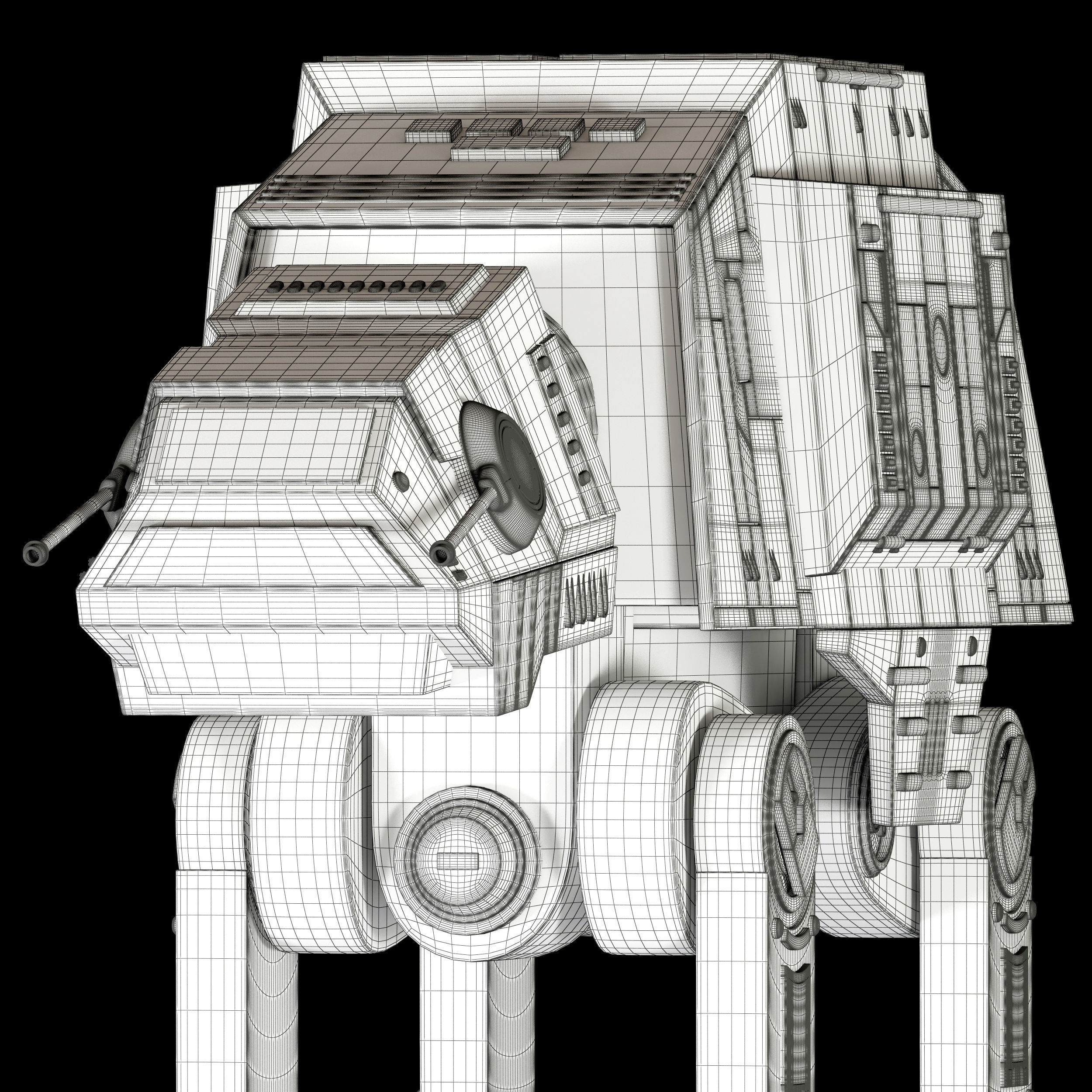 Star Wars AT-ACT walker 3D model_23