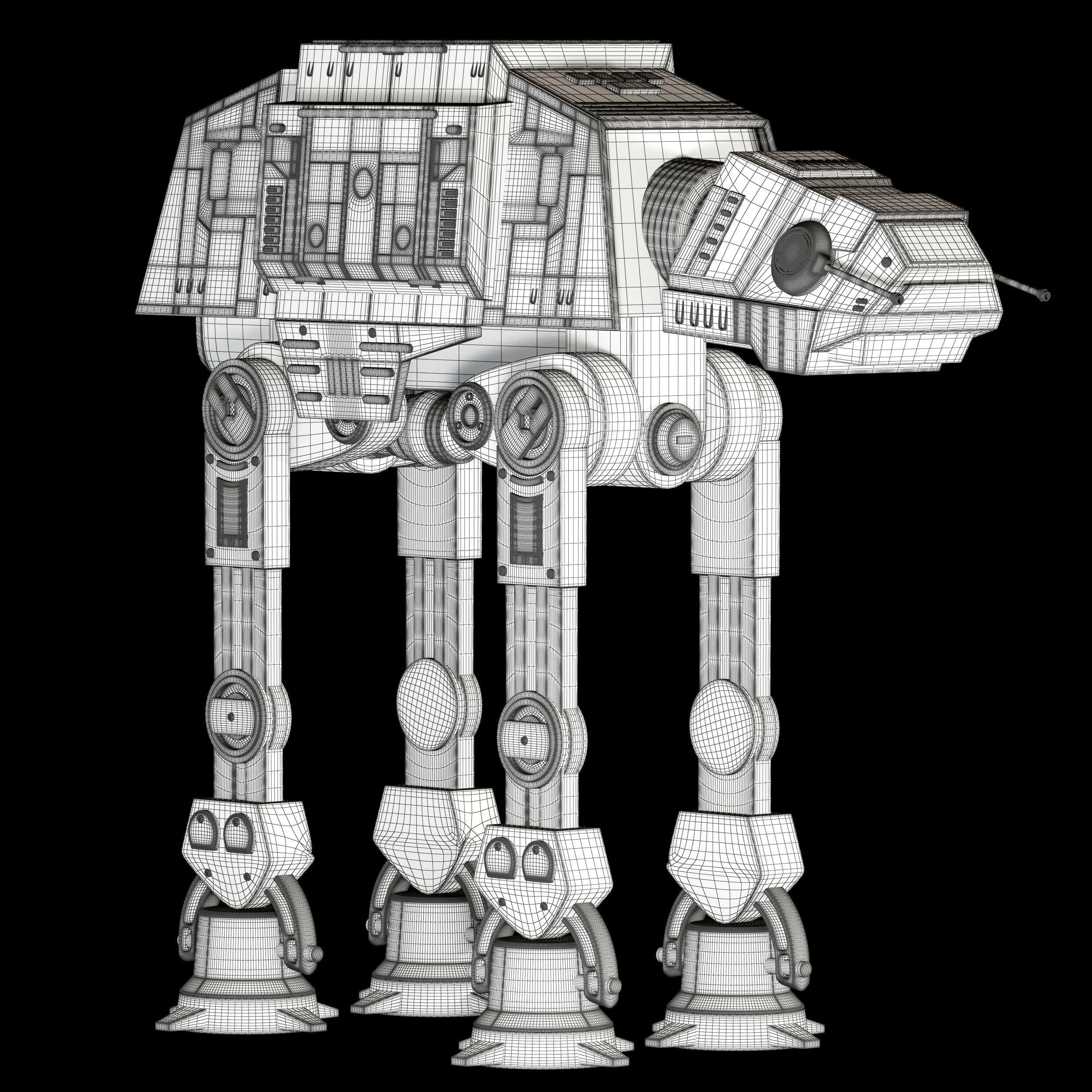 Star Wars AT-ACT walker 3D model_21