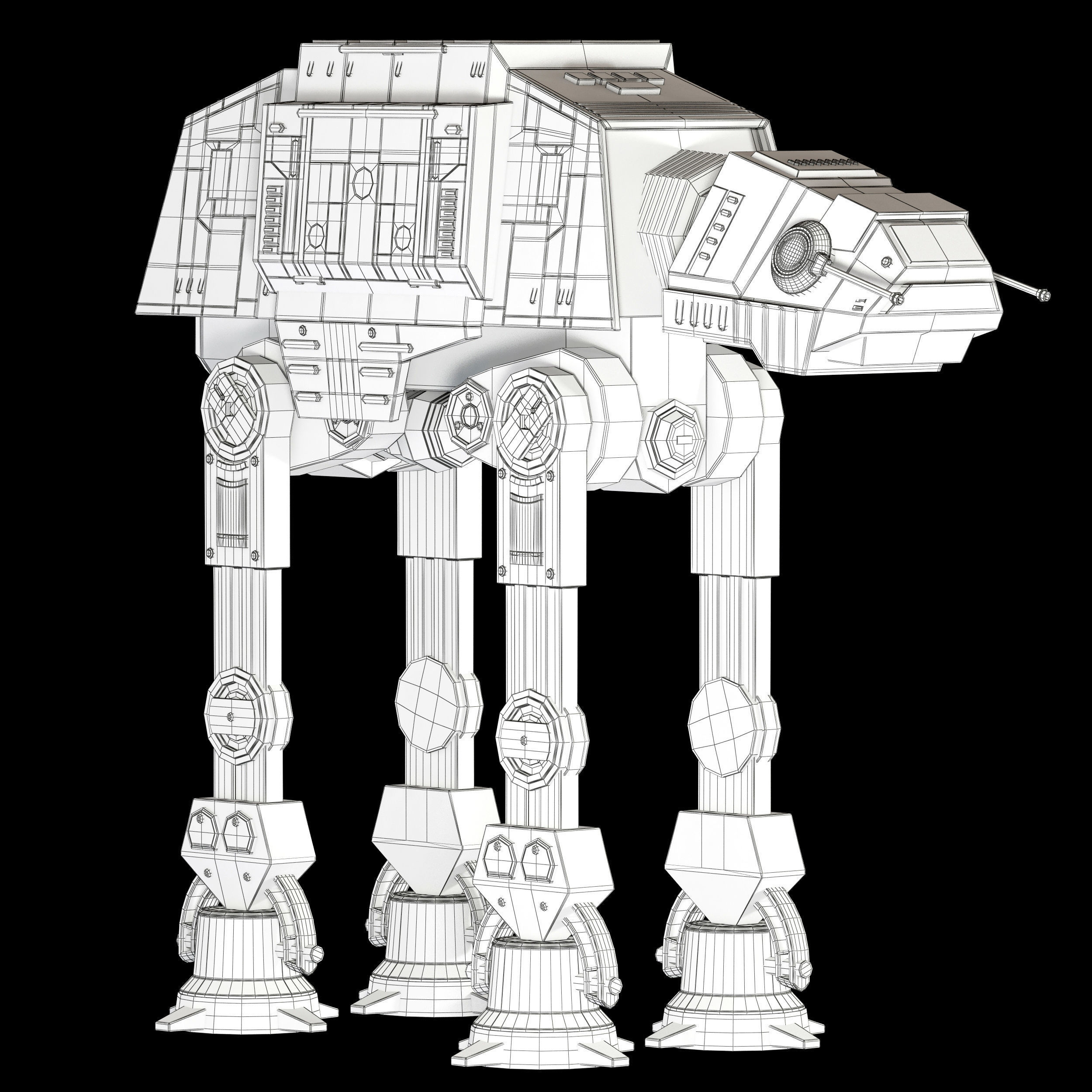 Star Wars AT-ACT walker 3D model_22