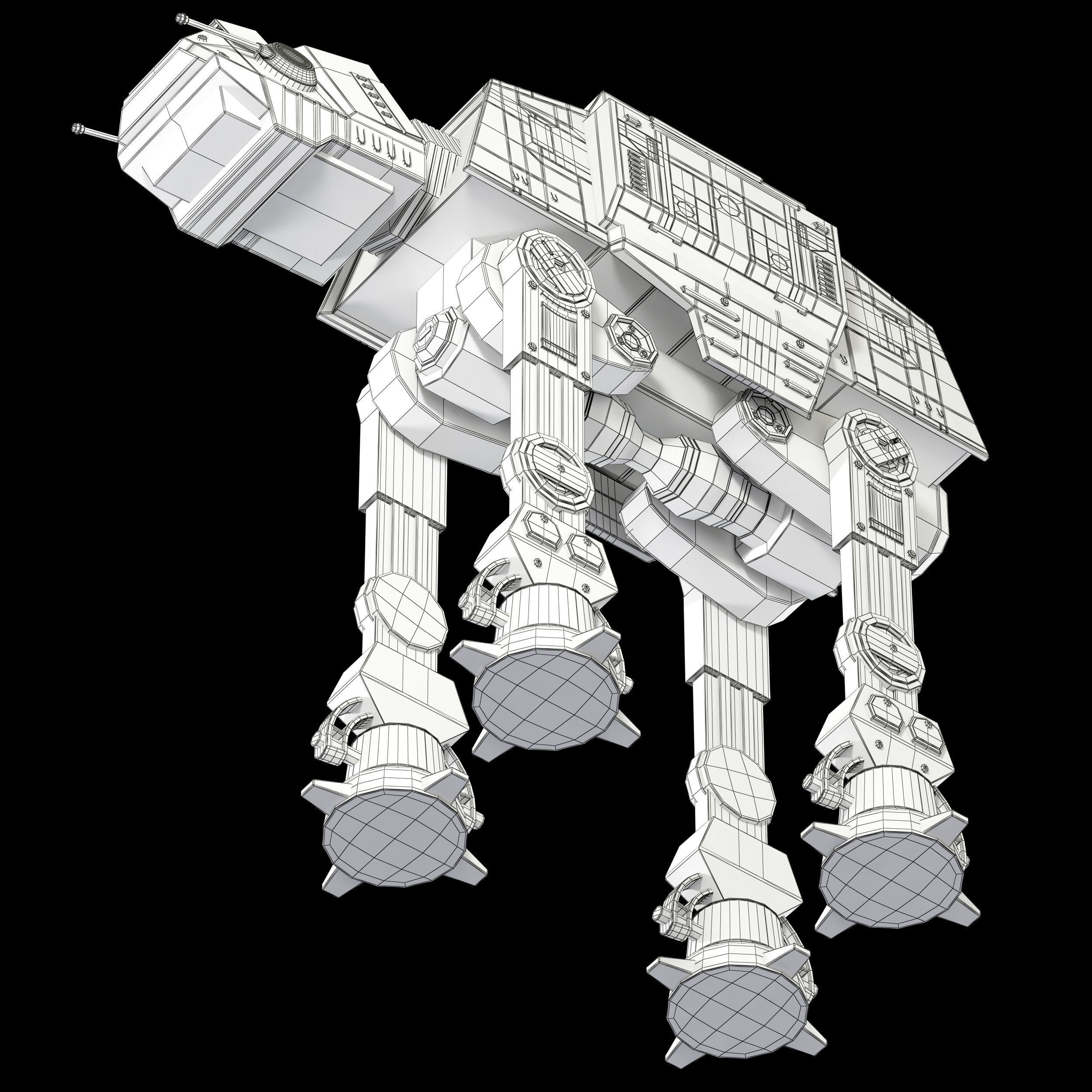 Star Wars AT-ACT walker 3D model_26