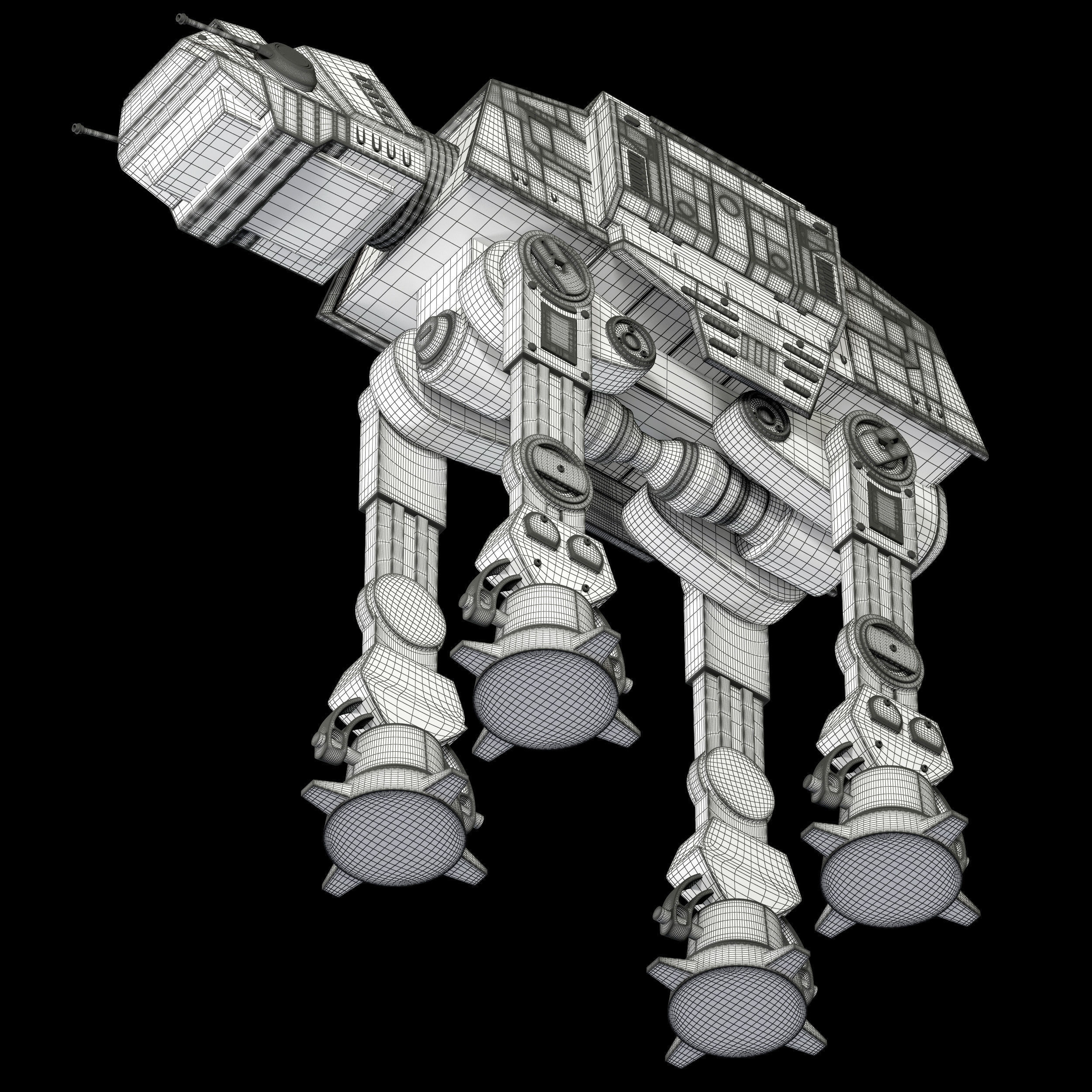 Star Wars AT-ACT walker 3D model_25