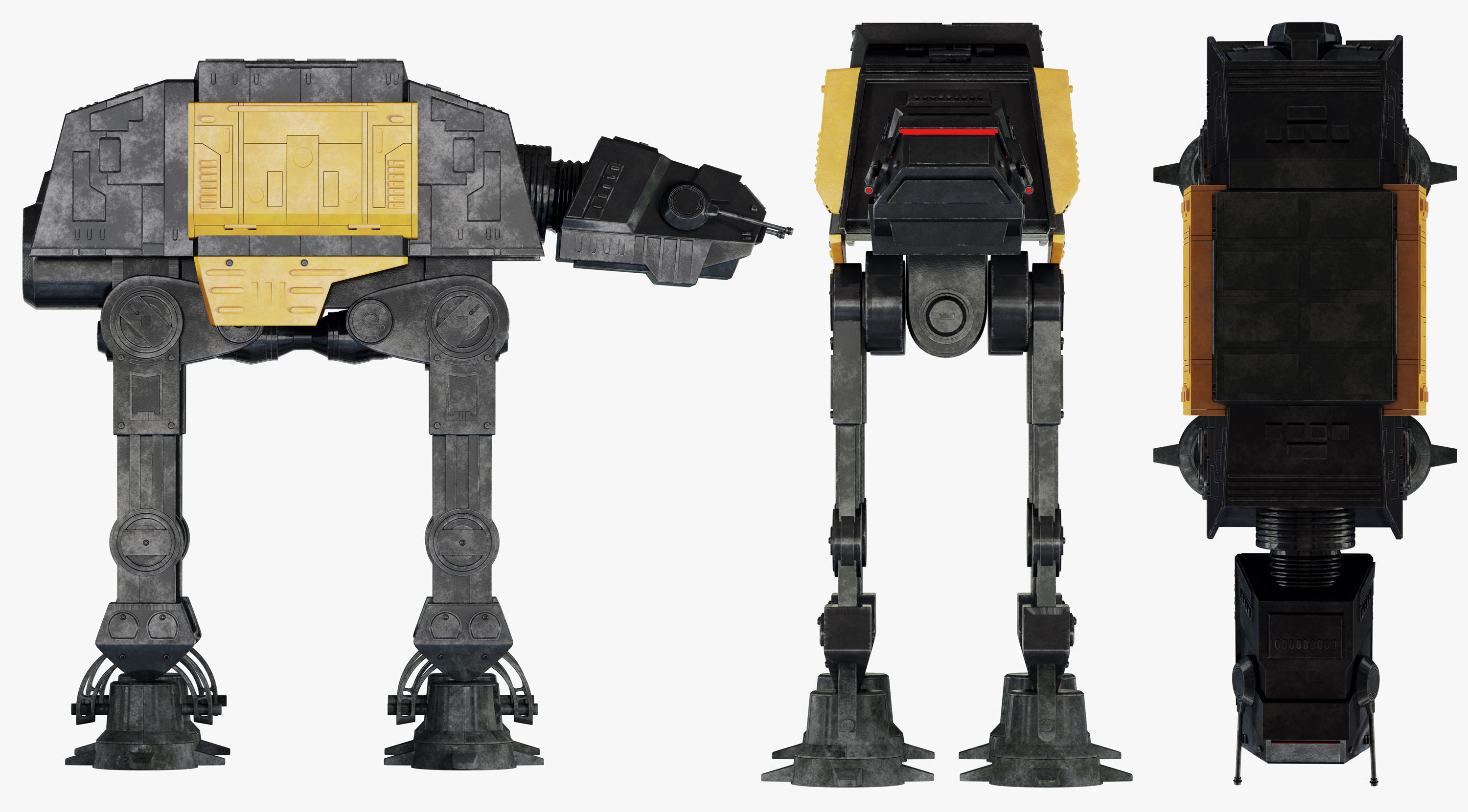 Star Wars AT-ACT walker 3D model_1
