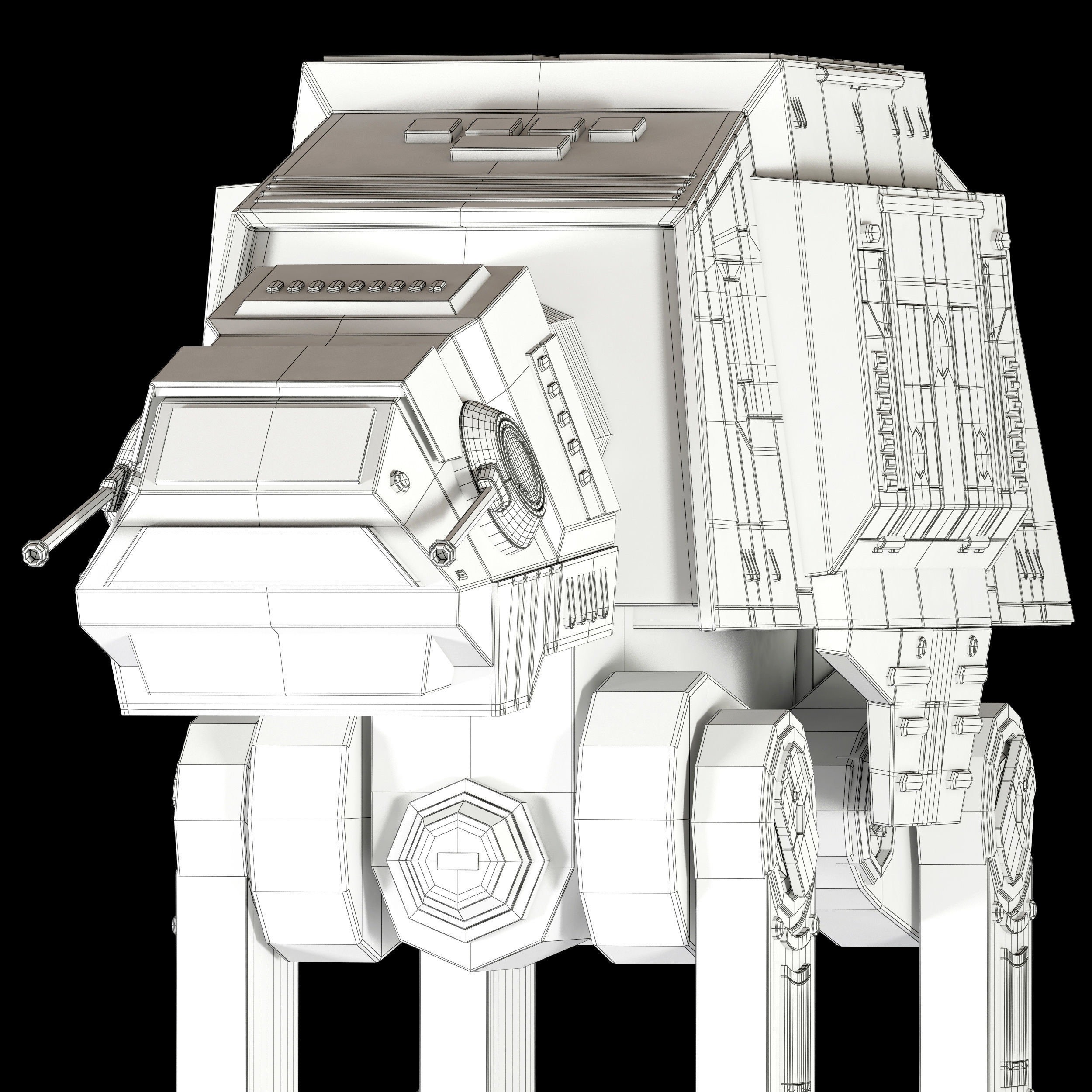 Star Wars AT-ACT walker 3D model_24