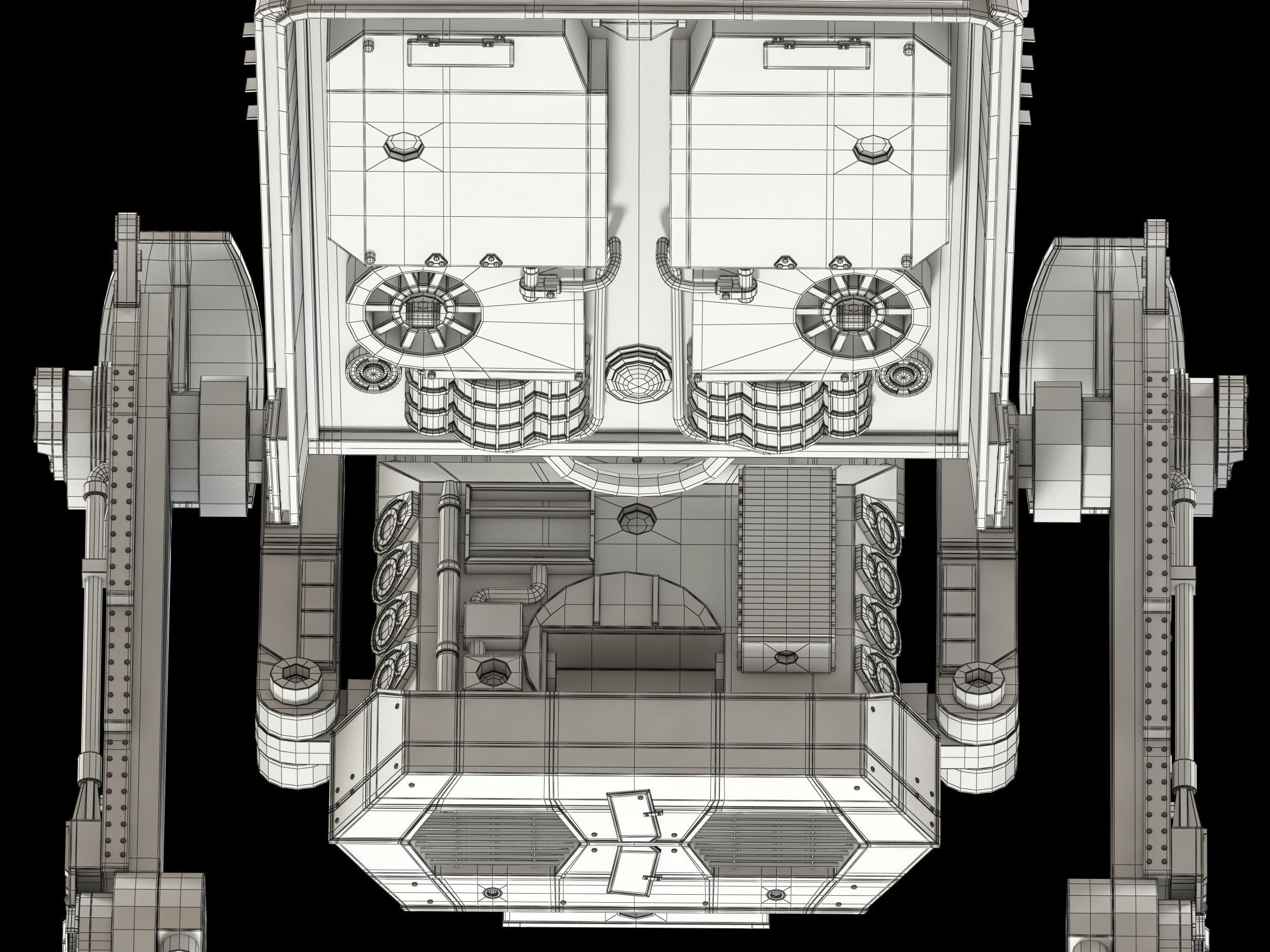 Star Wars AT-ST walker 3D model_35