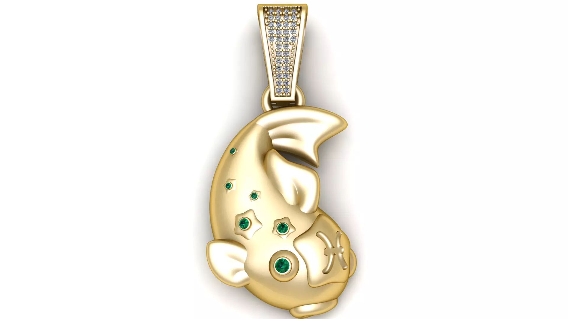 Lucky Koi Fish Pendant 3D print model