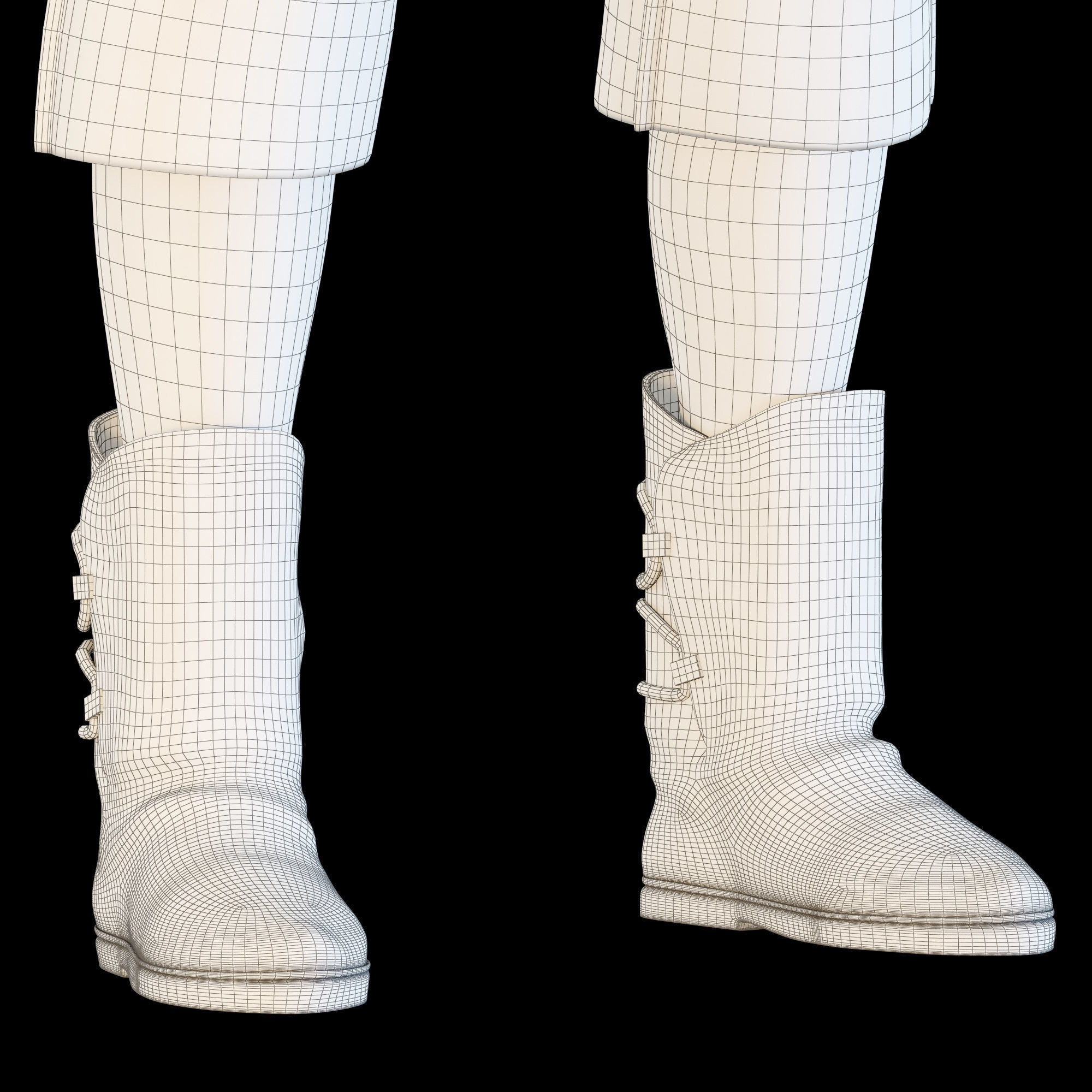 Star Wars Rey T-pose 3D model_21