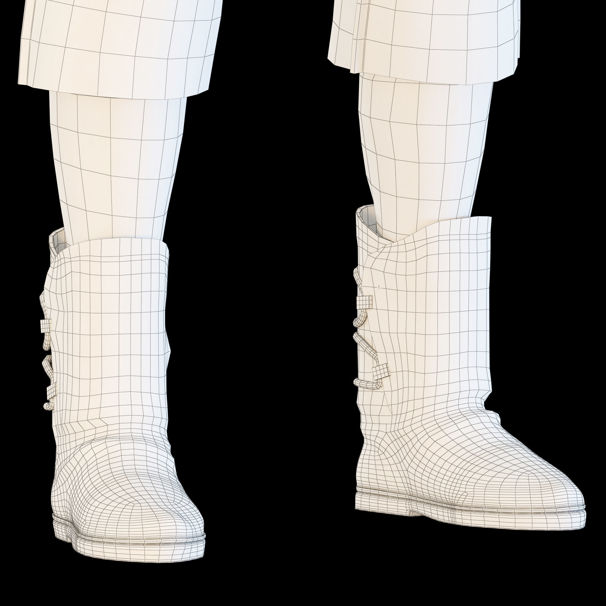 Star Wars Rey T-pose 3D model_22