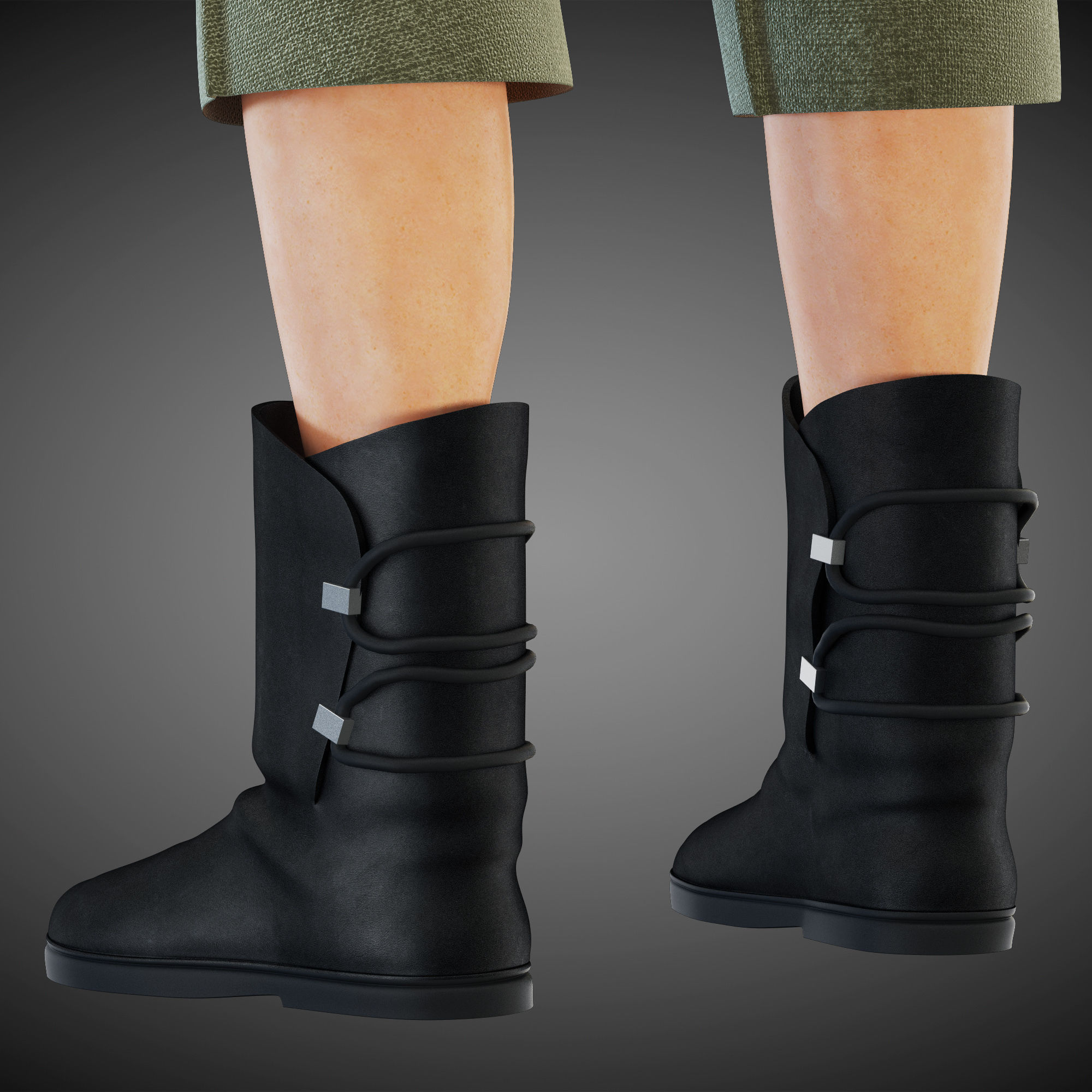 Star Wars Rey T-pose 3D model_11