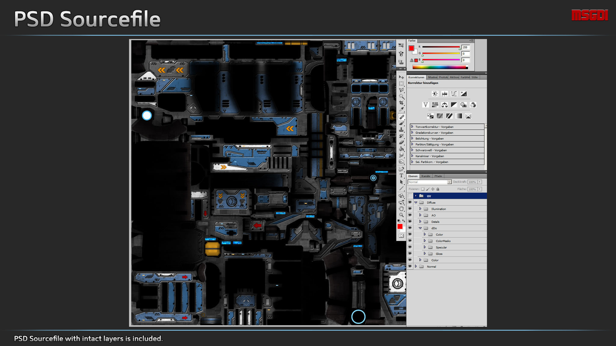 Scifi Capital Bridge Low-poly 3D model_6