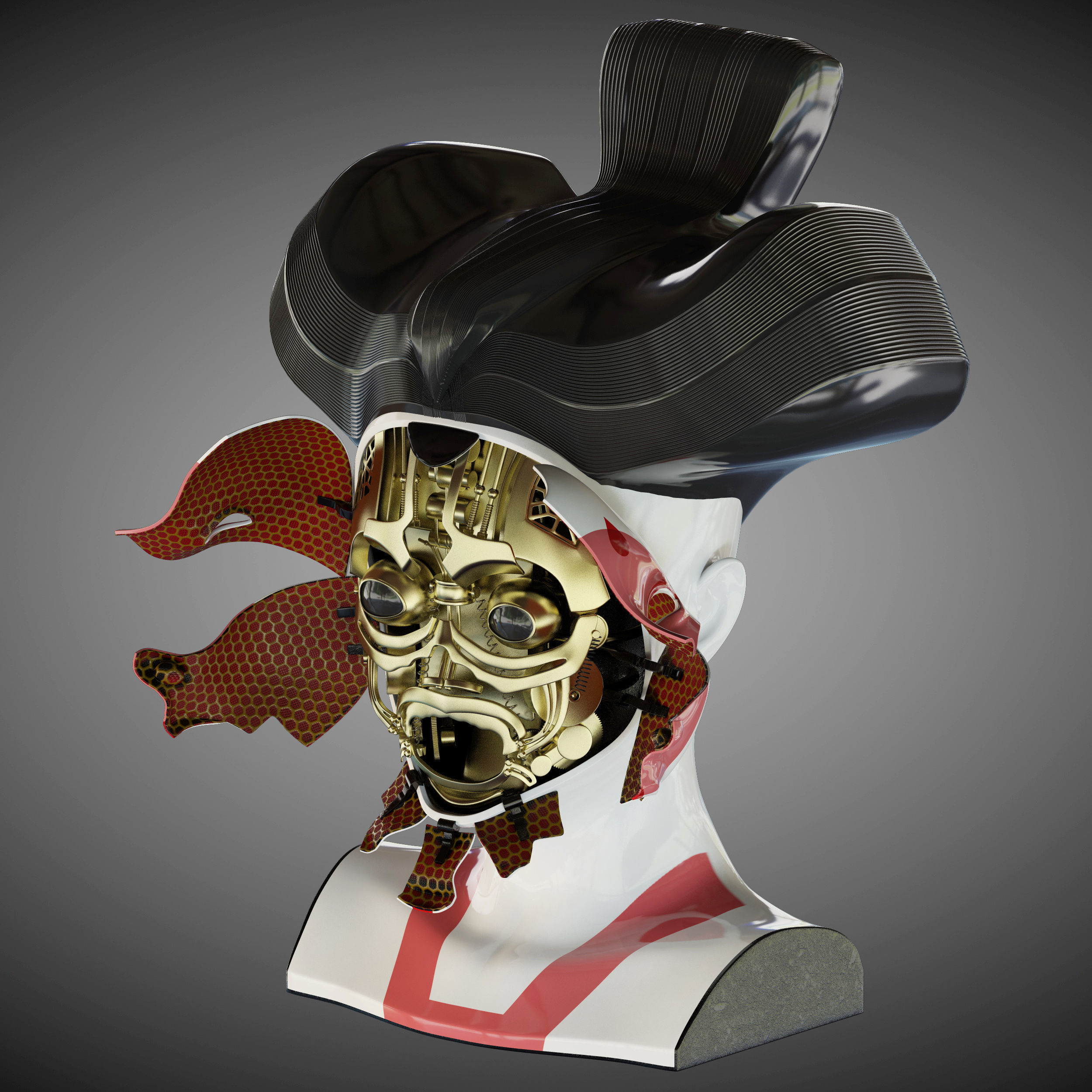 Ghost in the shell geisha 3D model_8
