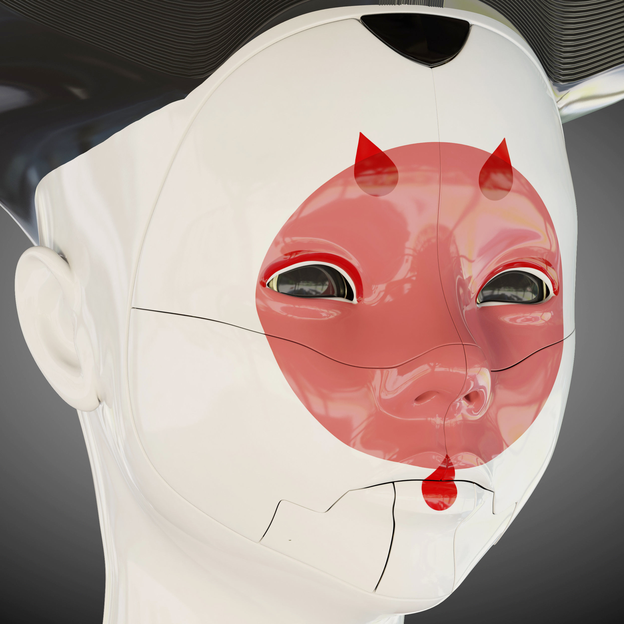 Ghost in the shell geisha 3D model_9