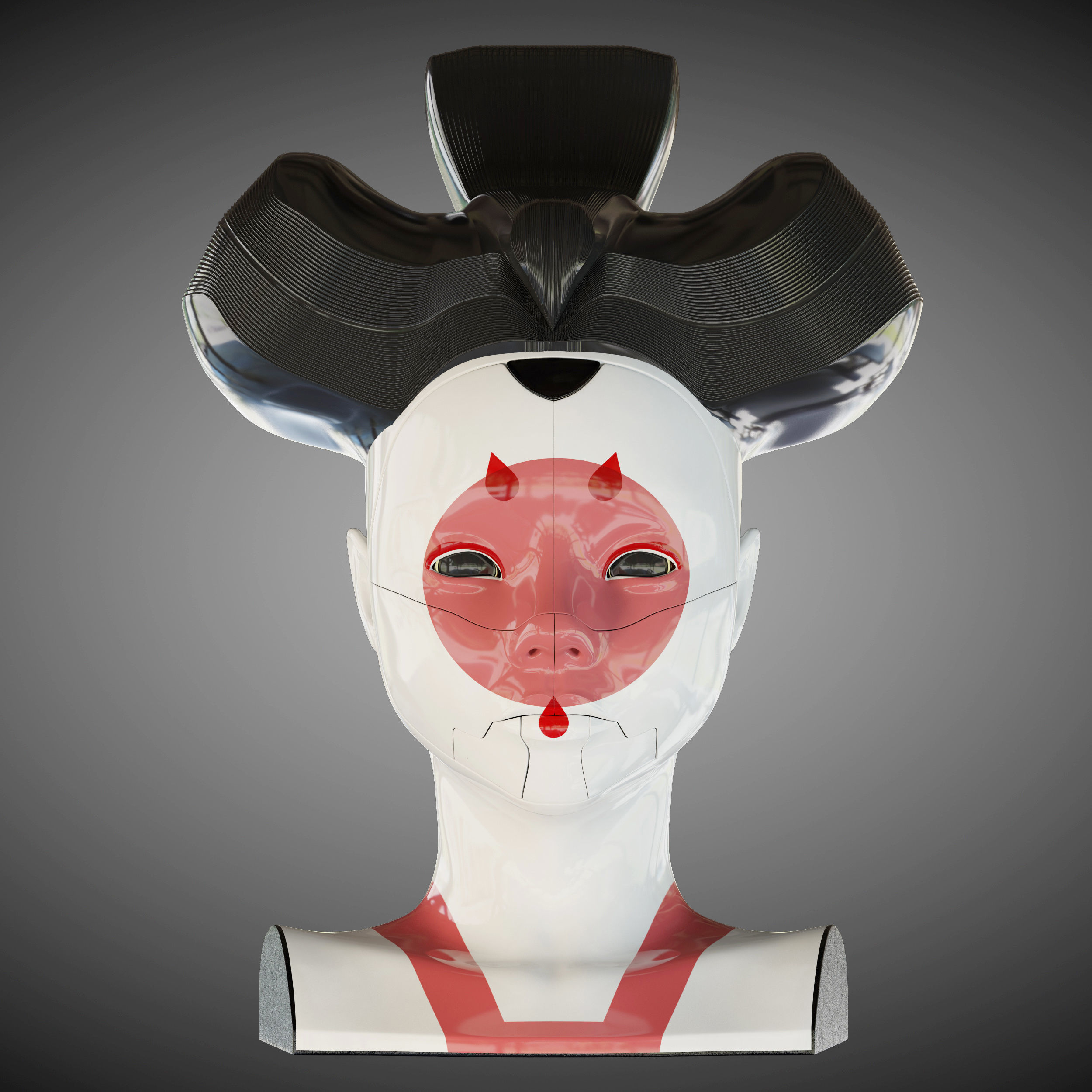 Ghost in the shell geisha 3D model_1