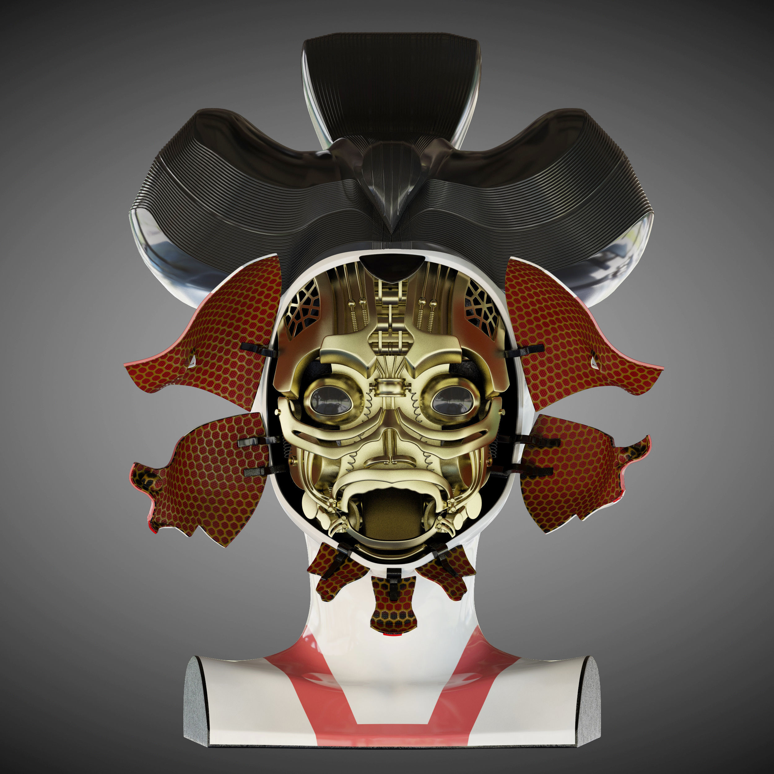 Ghost in the shell geisha 3D model_2