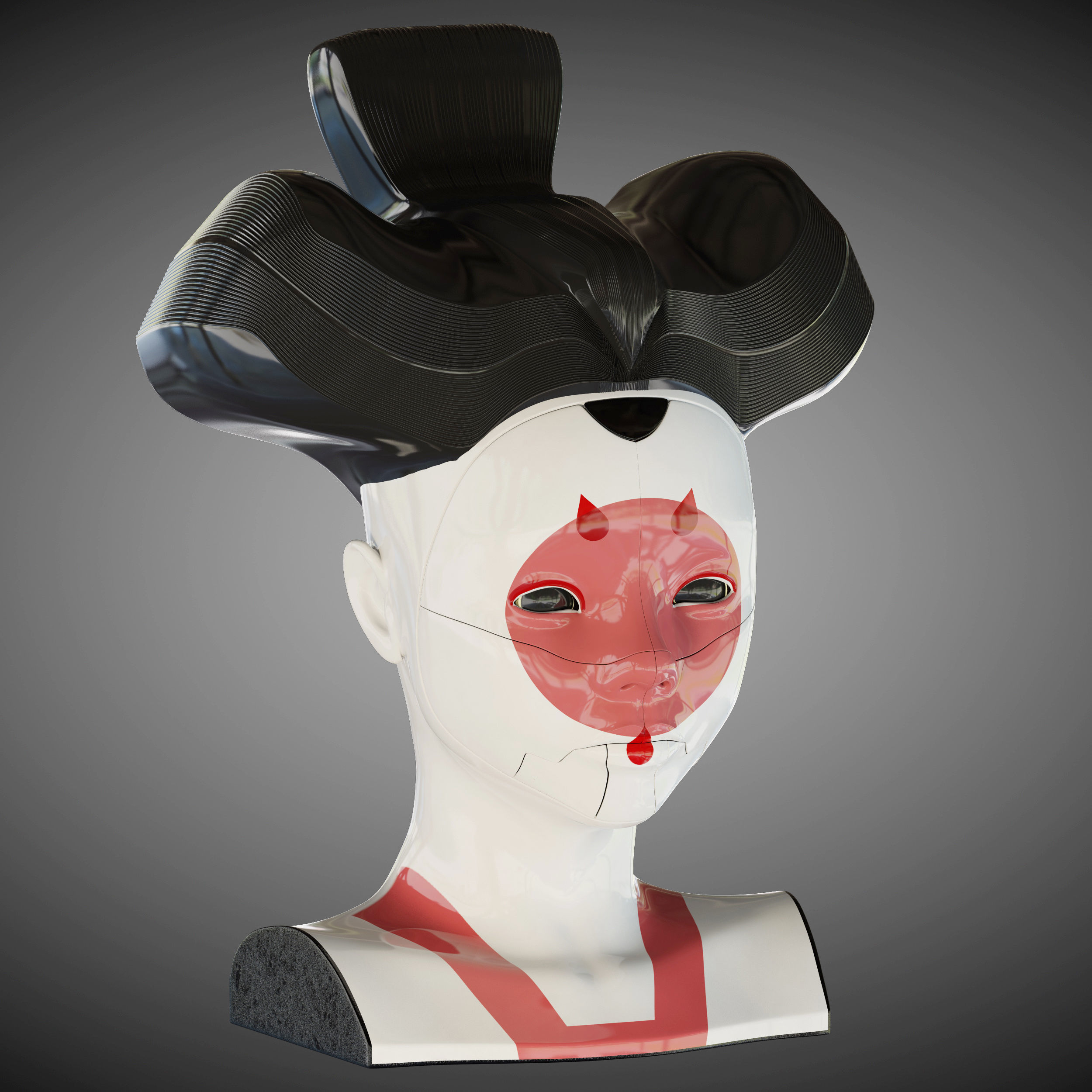 Ghost in the shell geisha 3D model_3