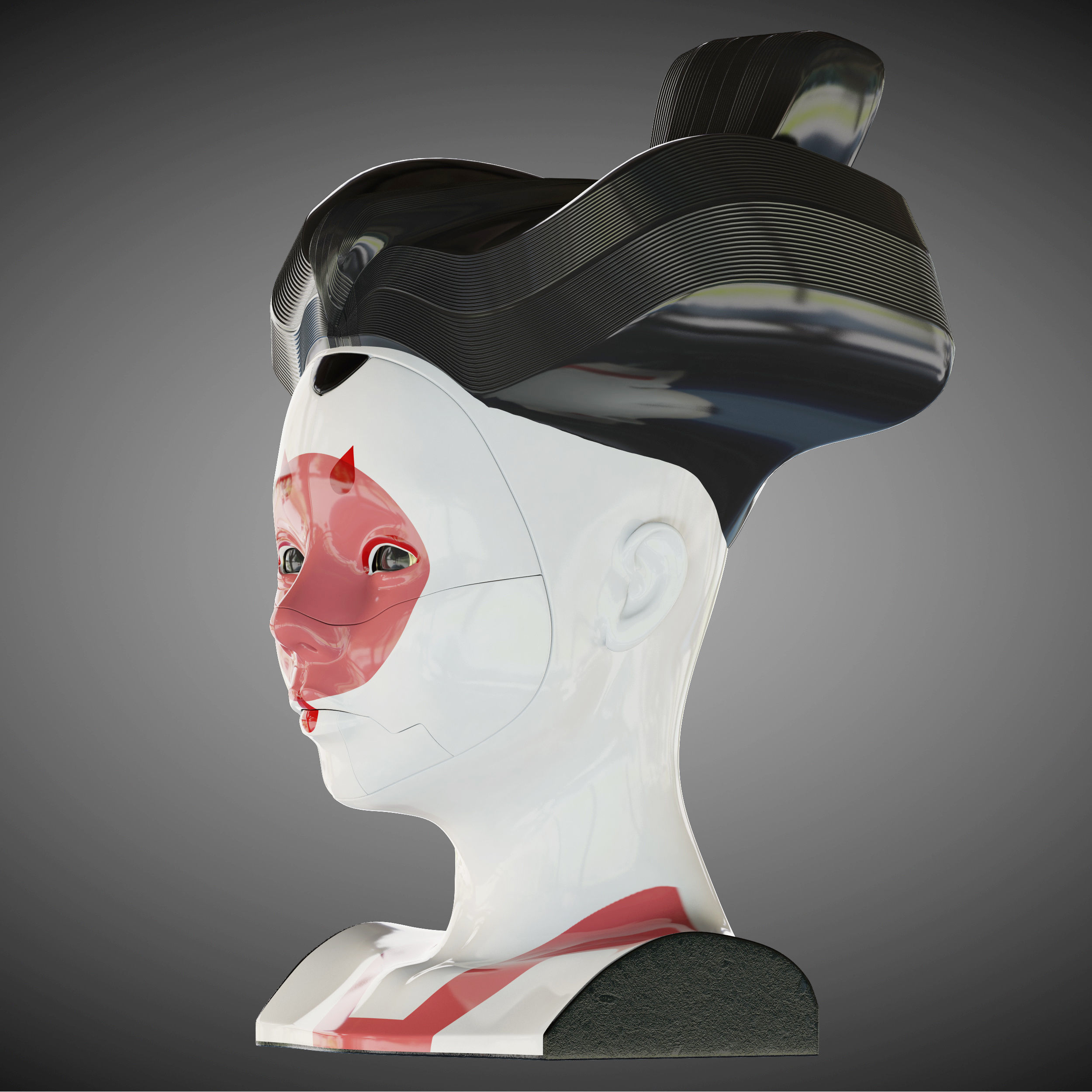 Ghost in the shell geisha 3D model_13