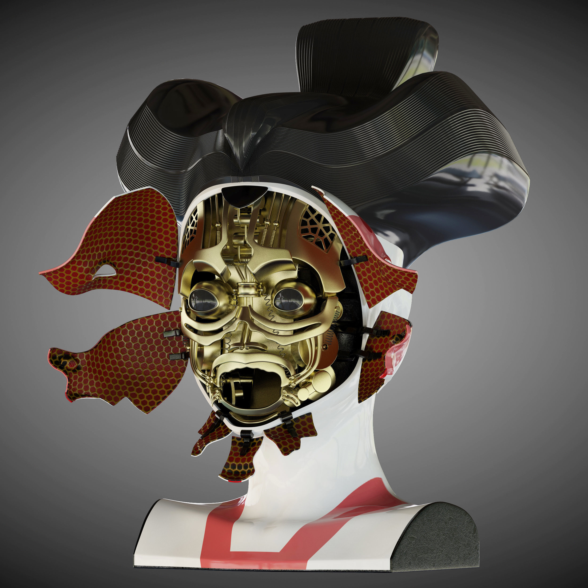 Ghost in the shell geisha 3D model_15