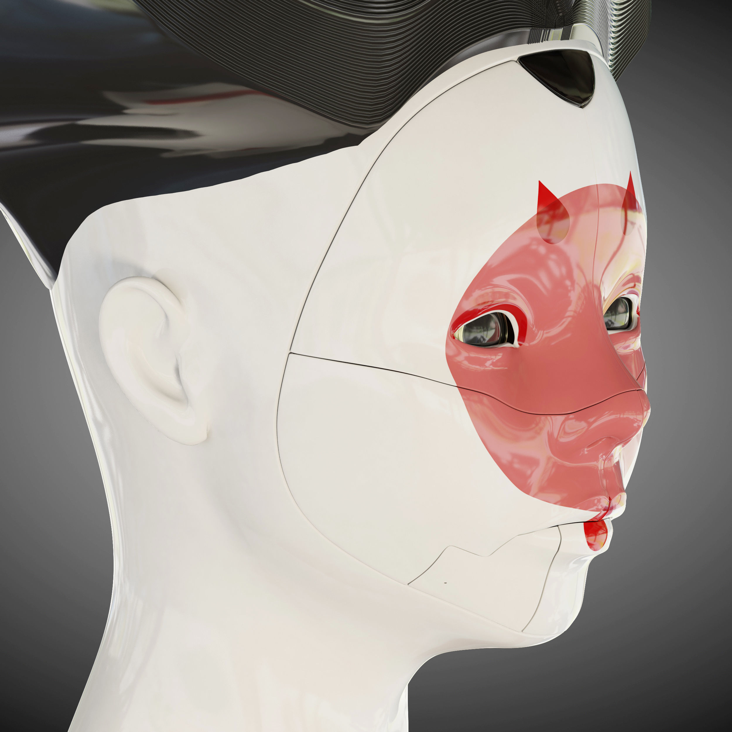 Ghost in the shell geisha 3D model_19