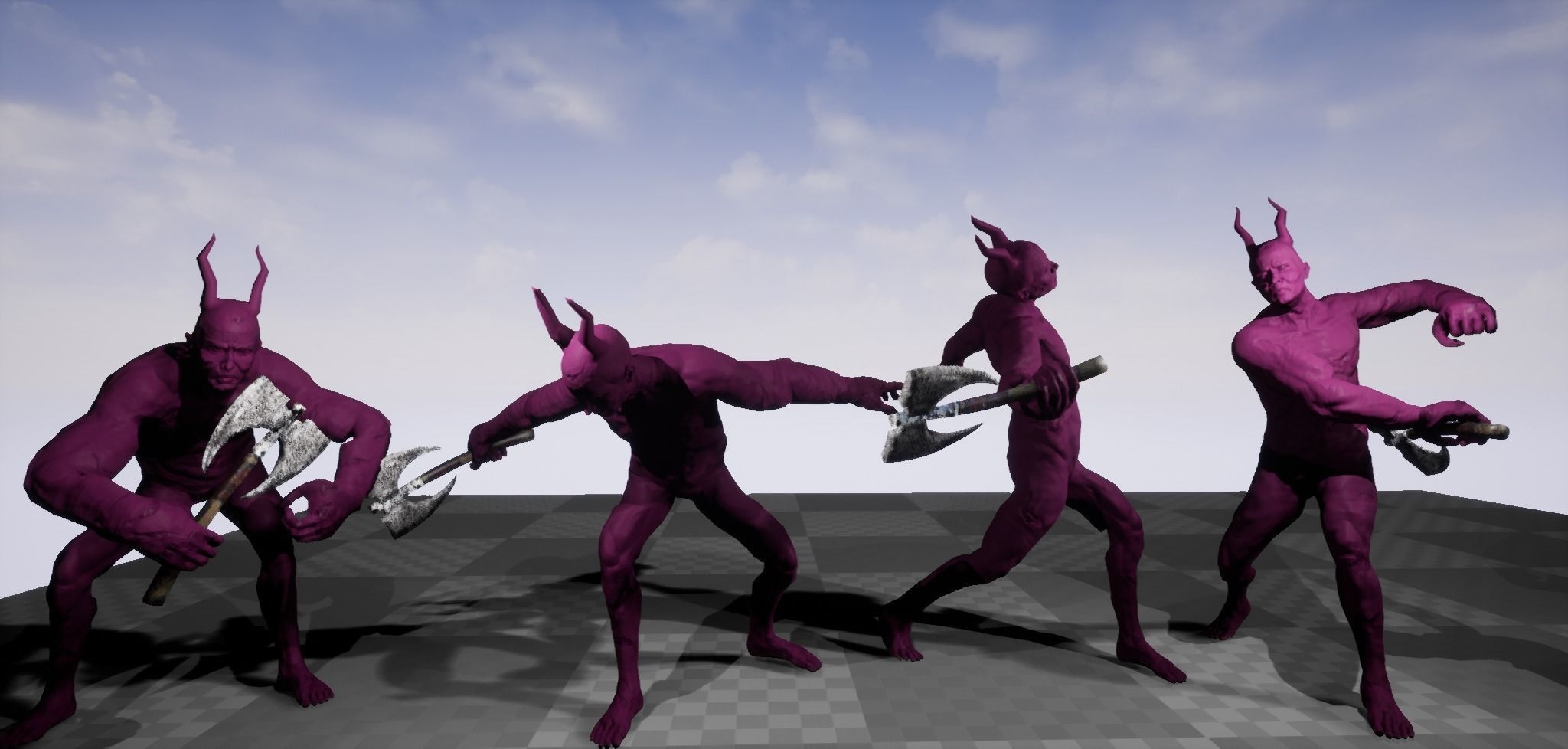 Devil Beast Demon Character Animated Enemy Monster Creature Boss Low-poly 3D model_3