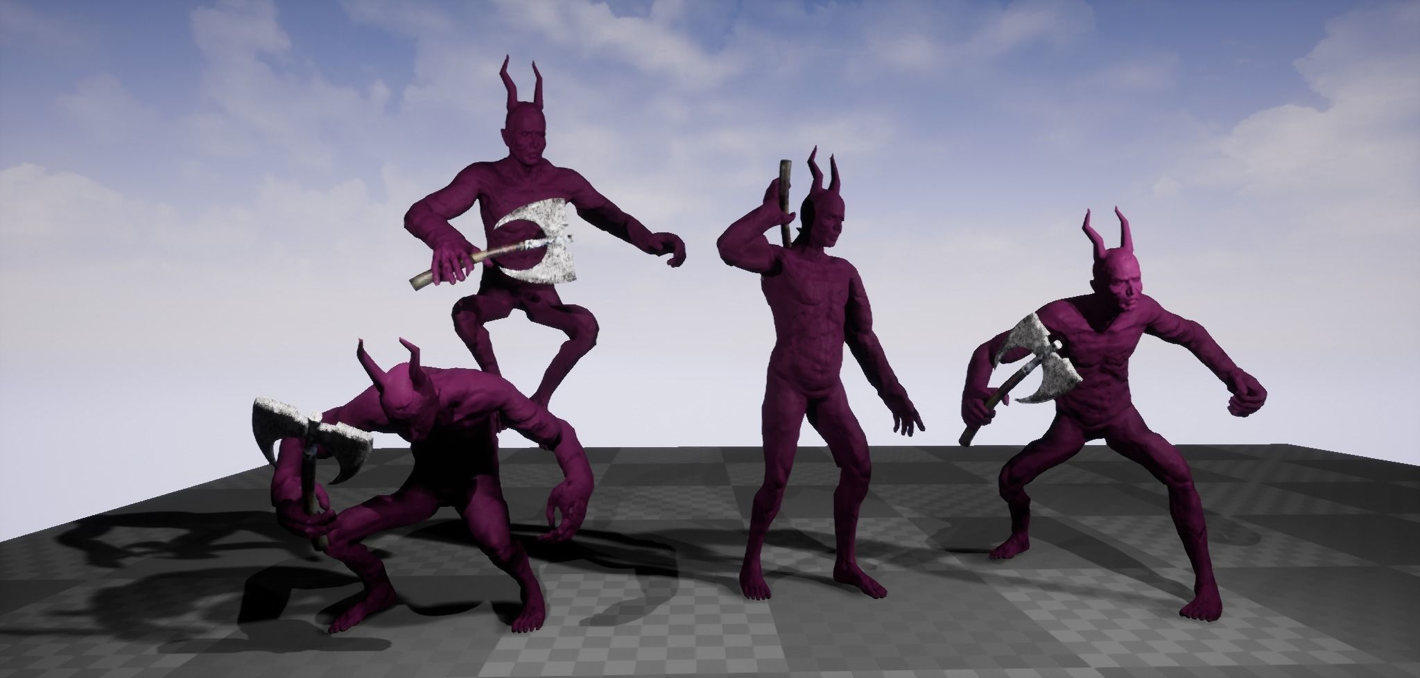 Devil Beast Demon Character Animated Enemy Monster Creature Boss Low-poly 3D model_0