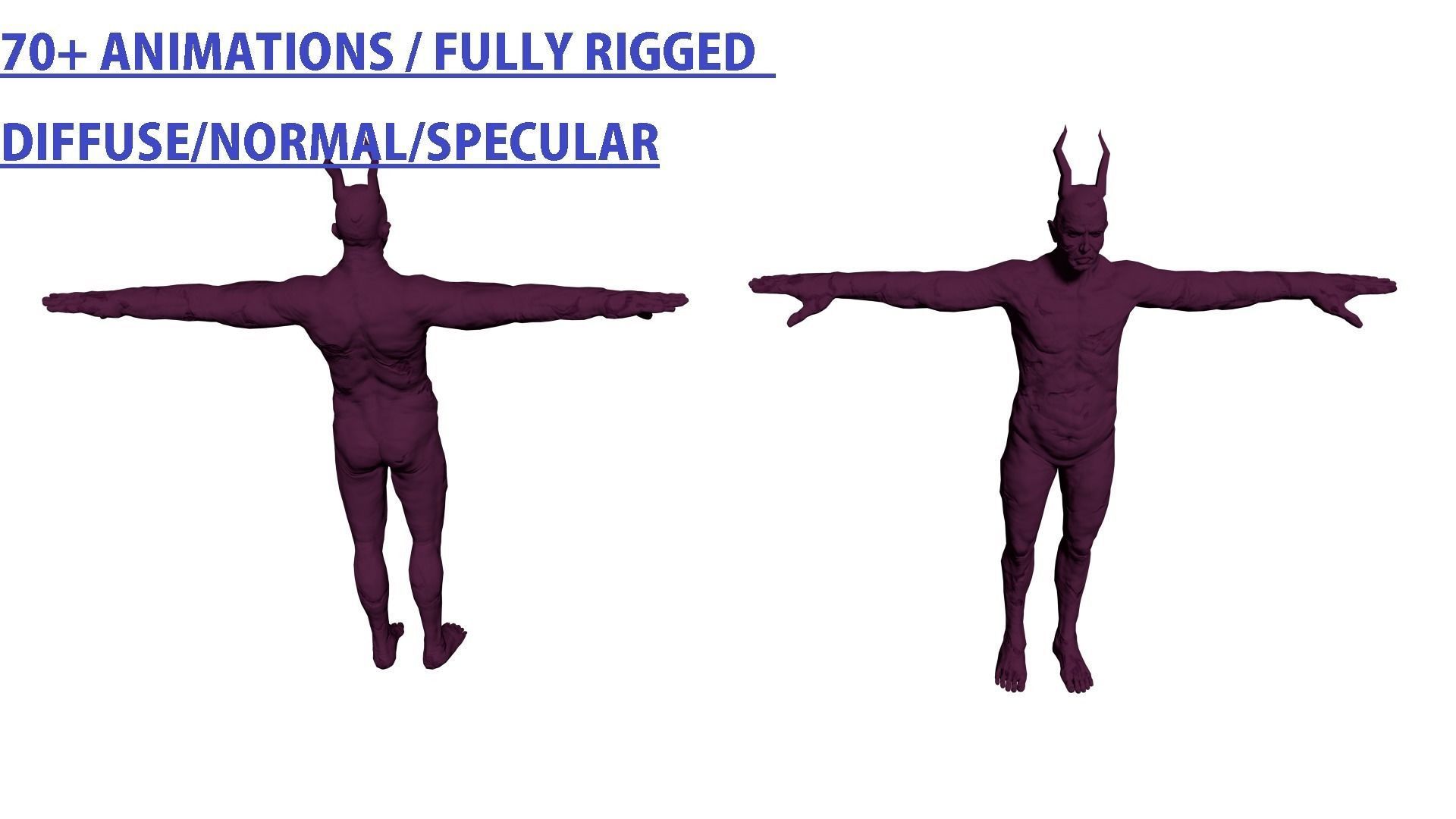 Devil Beast Demon Character Animated Enemy Monster Creature Boss Low-poly 3D model_6