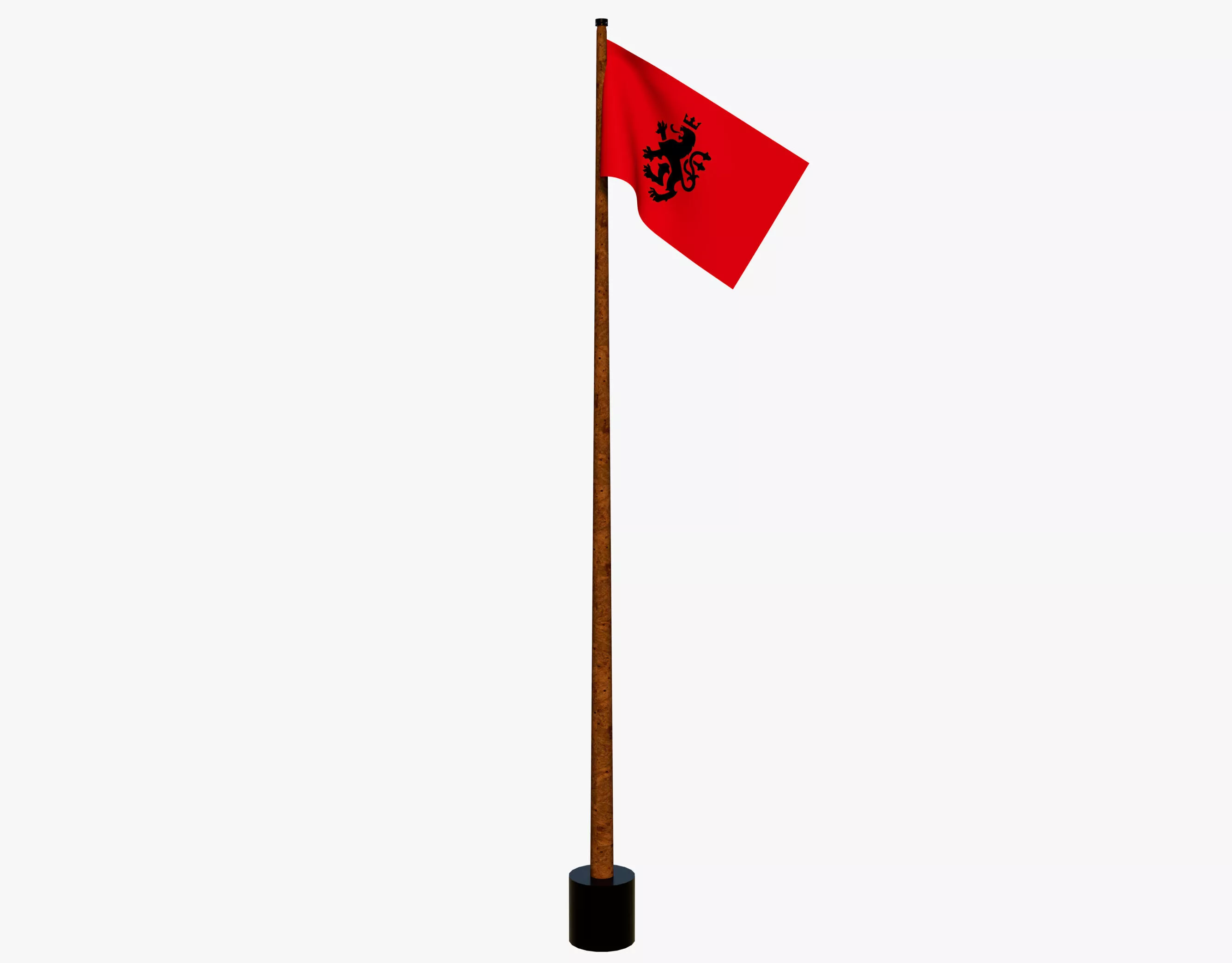 Ancient Castle Flag Free 3D model