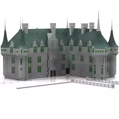 Chateaux Azay le Rideau 3D model