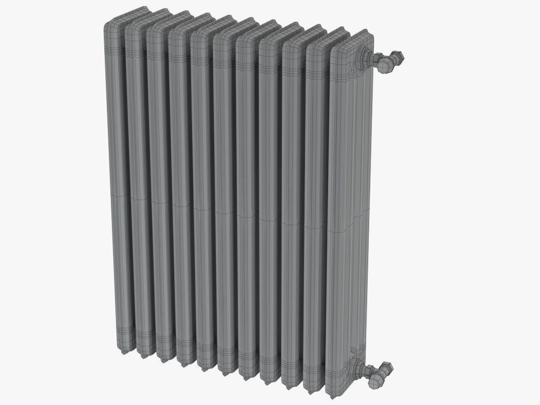 Cast Iron Radiator 3D model_6
