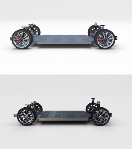 Tesla Model 3 and Model S Chassis Pack 3D model