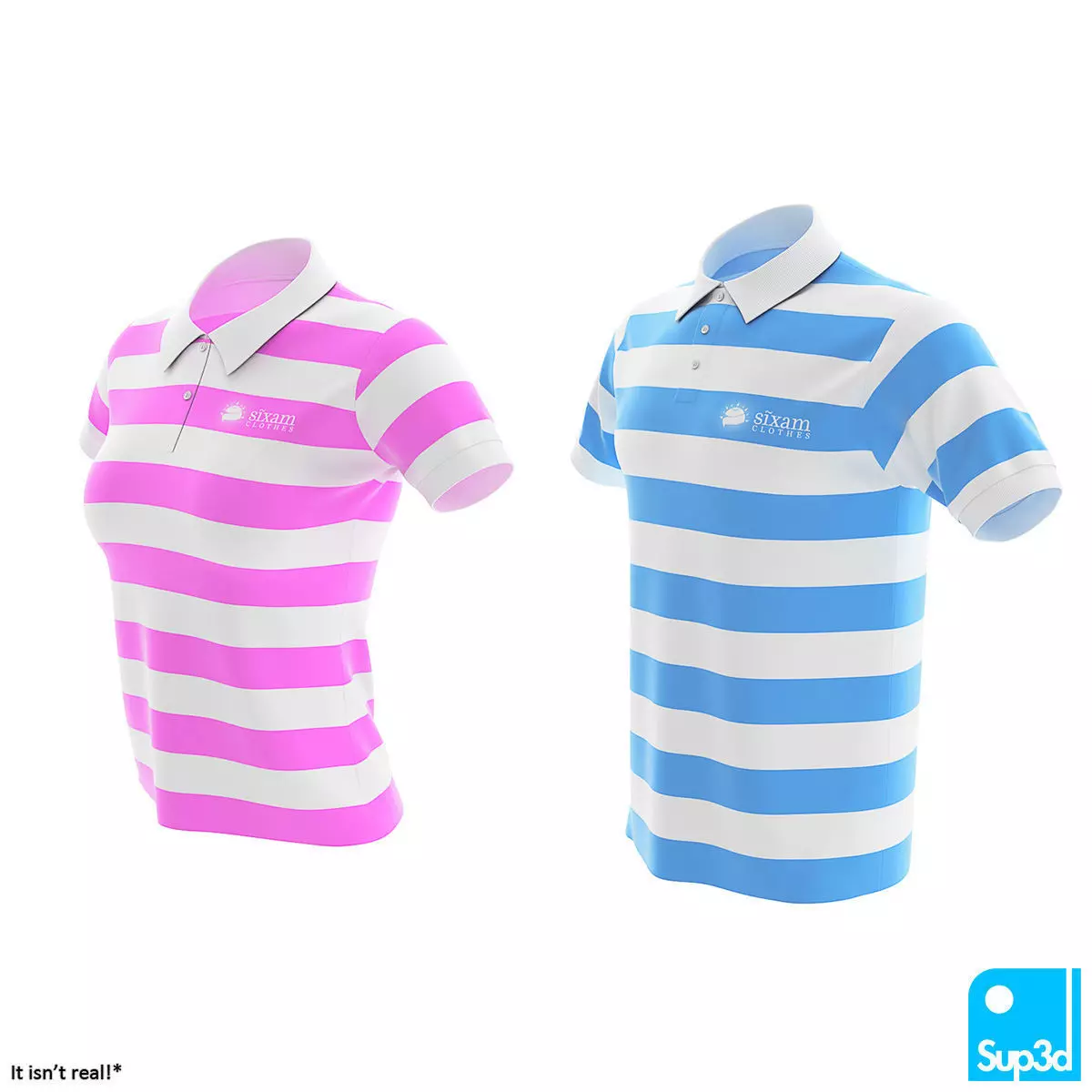 Polo Shirts for Men and Women 3D model