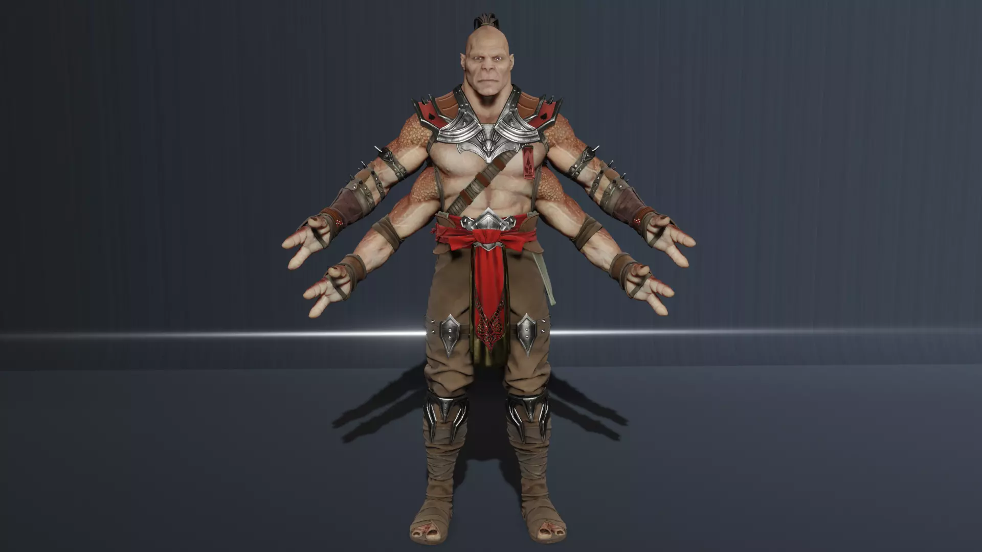 Goro warrior Low-poly 3D model