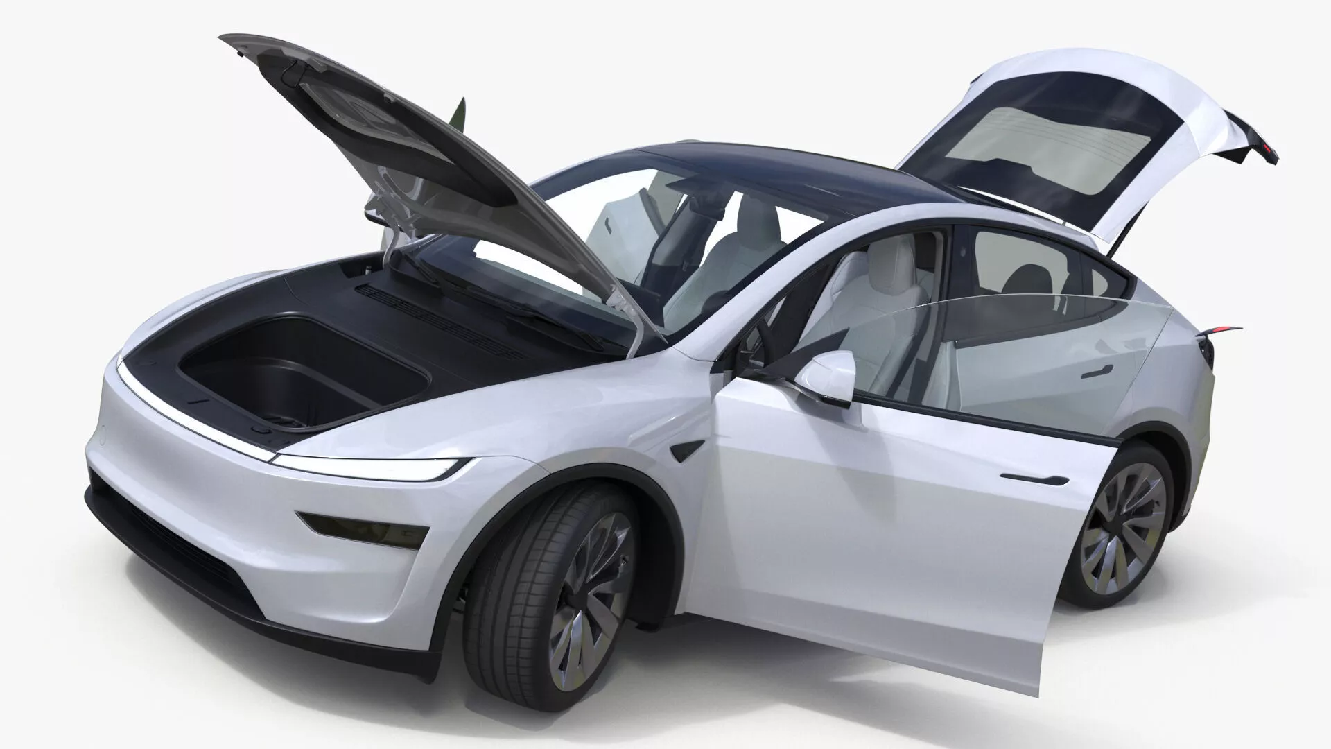 2025 Tesla Model Y Juniper Rigged for Cinema 4D 3D model