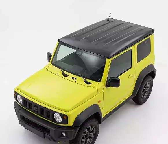 Modern Suzuki Jimny Fourth Generation SUV Low-poly 3D model 5