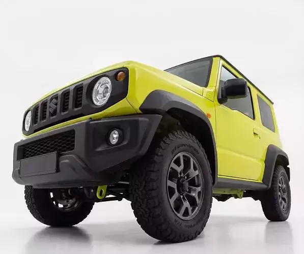 Modern Suzuki Jimny Fourth Generation SUV Low-poly 3D model 2