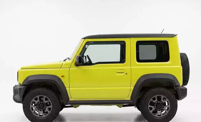 Modern Suzuki Jimny Fourth Generation SUV Low-poly 3D model 6