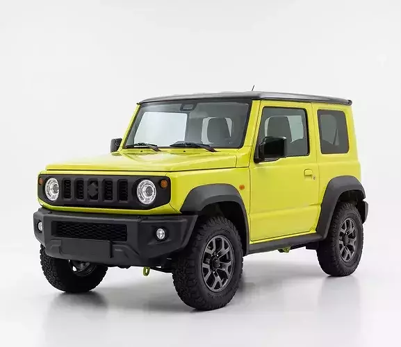 Modern Suzuki Jimny Fourth Generation SUV Low-poly 3D model