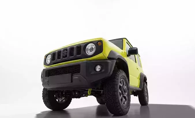 Modern Suzuki Jimny Fourth Generation SUV Low-poly 3D model 7