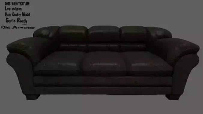 Armchair leather couch
