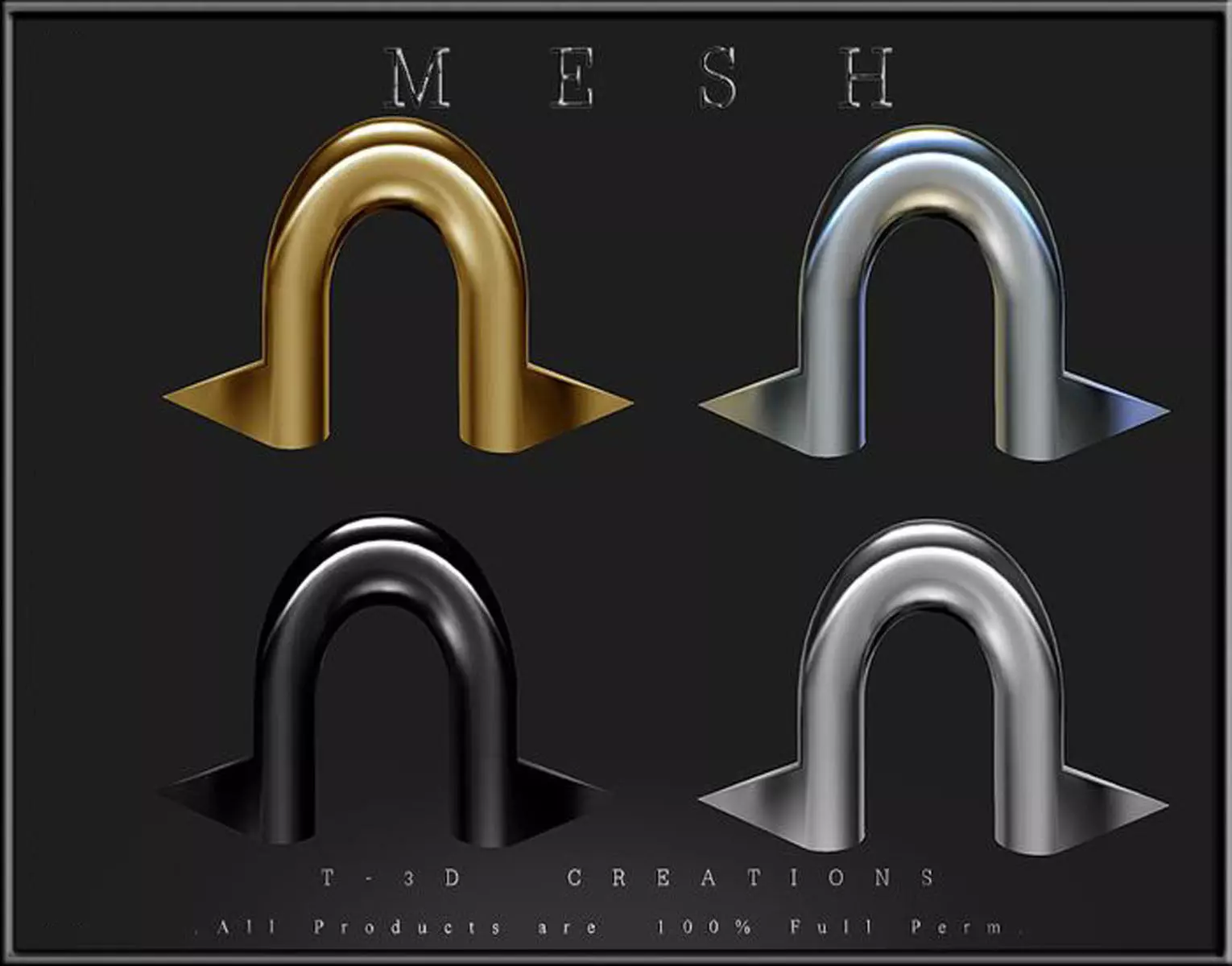 Ring Spike Half Low-poly 3D model