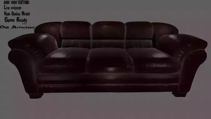 Armchair leather couch