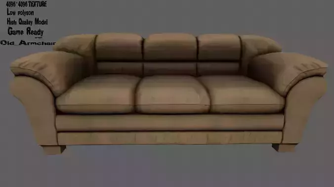 Armchair leather couch