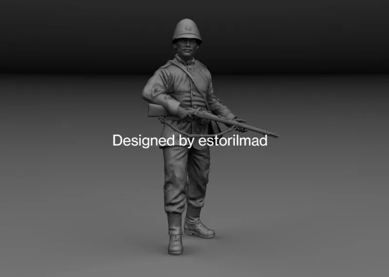 British Colonial Soldier - Zulu War 1879 - 3D Print STL 3D print model